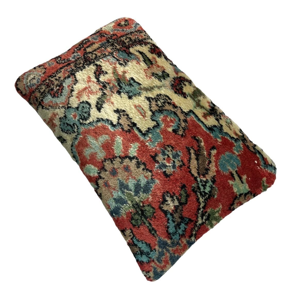 Vintage Hand Made Rug Cushion Cover, 30 X 50 Cm Decorative Rug Pillow Cover, Large Vintage Turkish Rug Cushion Cover photo vintage