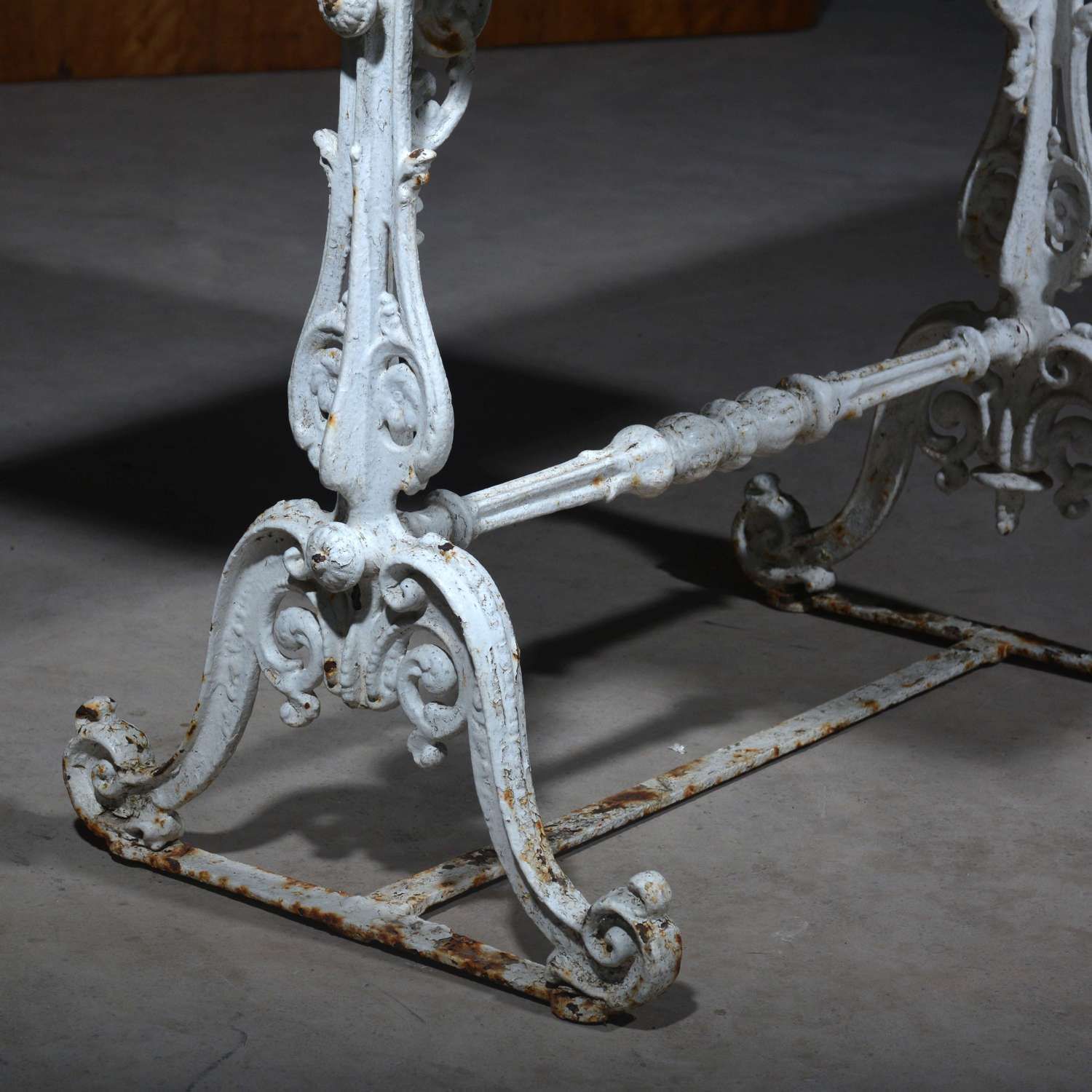 Cast Iron Garden Table With Marble Top photo furniture
