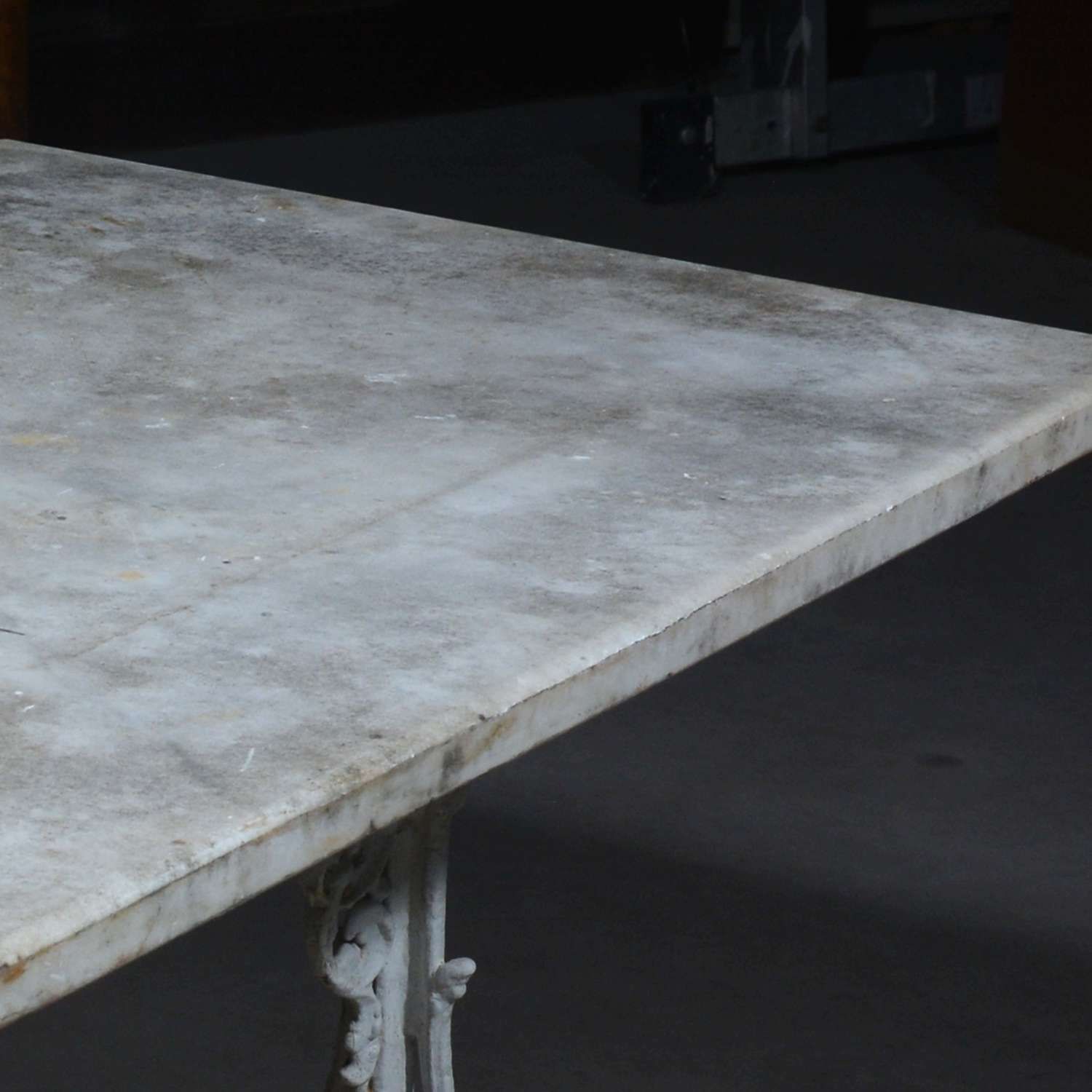photo for sale Cast Iron Garden Table With Marble Top