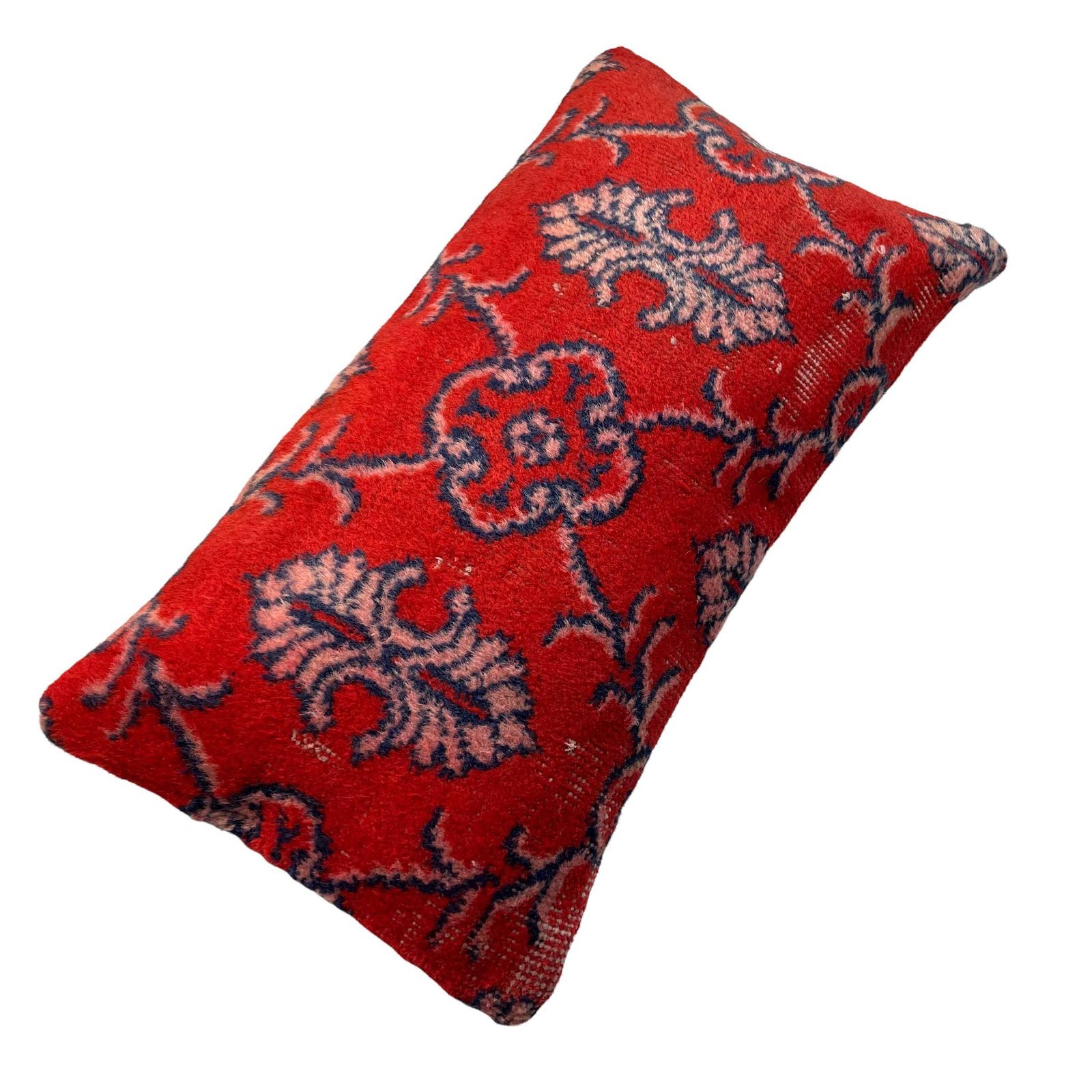 Vintage Hand Made Rug Cushion Cover, 30 X 60 Cm Decorative Rug Pillow Cover, Large Vintage Turkish Rug Cushion Cover photo vintage