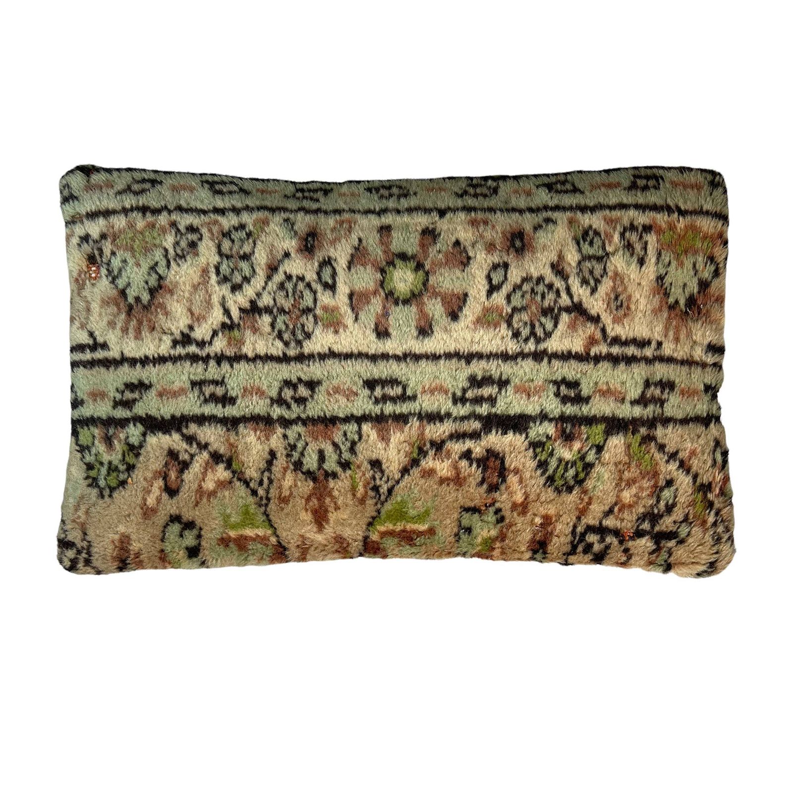 Vintage Hand Made Rug Cushion Cover, 30 X 50 Cm Decorative Rug Pillow Cover, Large Vintage Turkish Rug Cushion Cover
