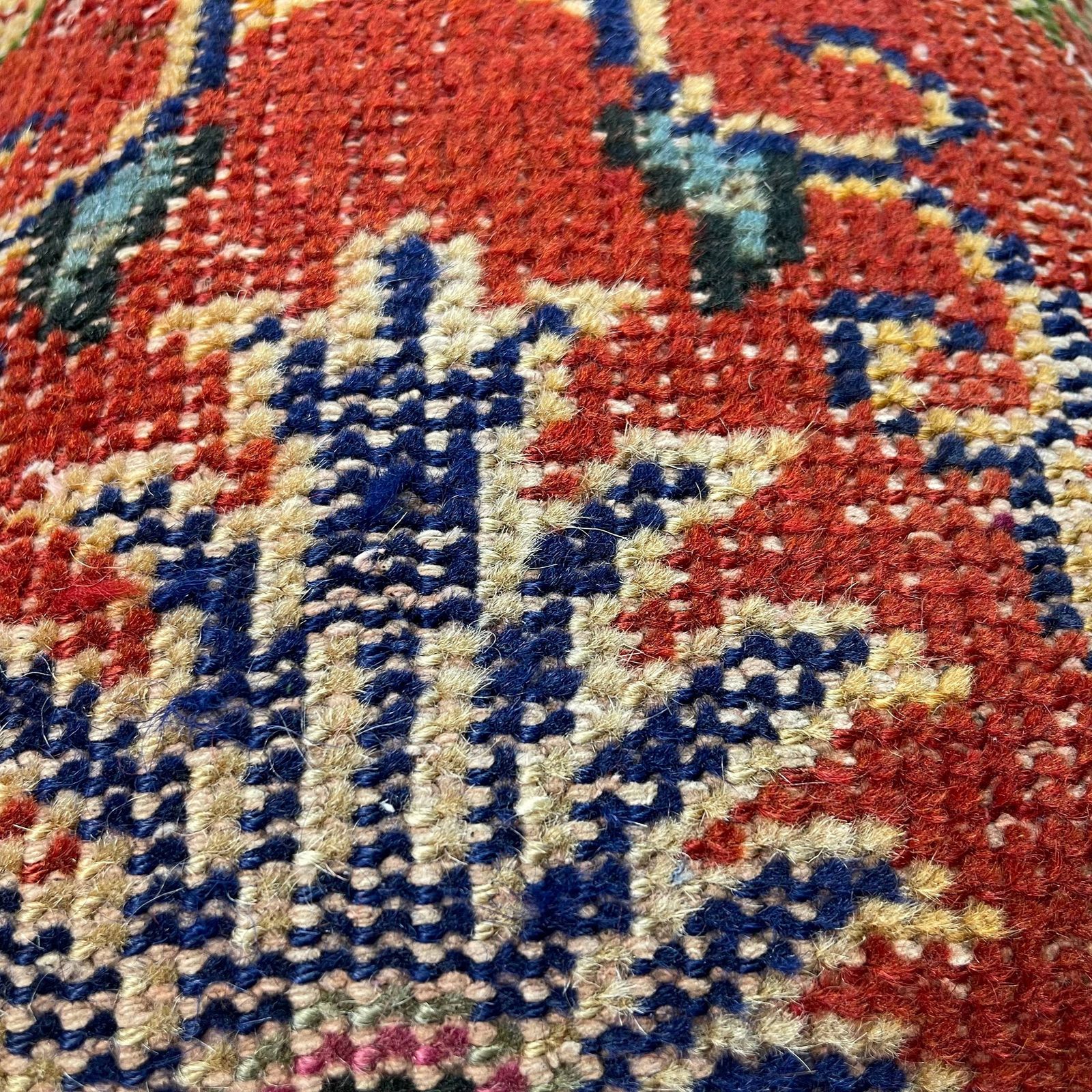 12'' X 20'' Vintage Hand Made Rug Cushion Cover, 30 X 50 Cm Decorative Rug Pillow Cover, Large Vintage Turkish Rug Cushion Cover photo vinterior