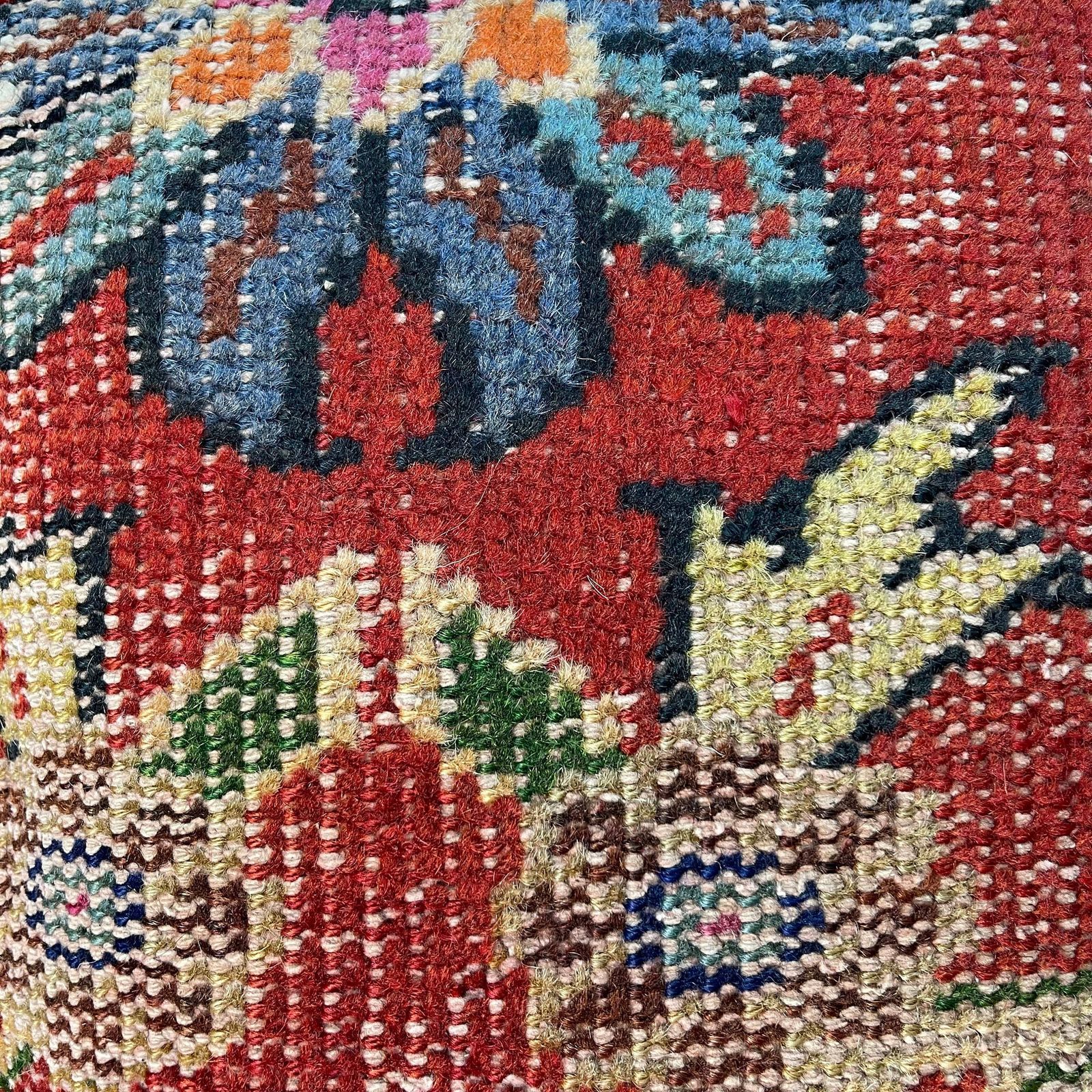 photo for sale 12'' X 20'' Vintage Hand Made Rug Cushion Cover, 30 X 50 Cm Decorative Rug Pillow Cover, Large Vintage Turkish Rug Cushion Cover