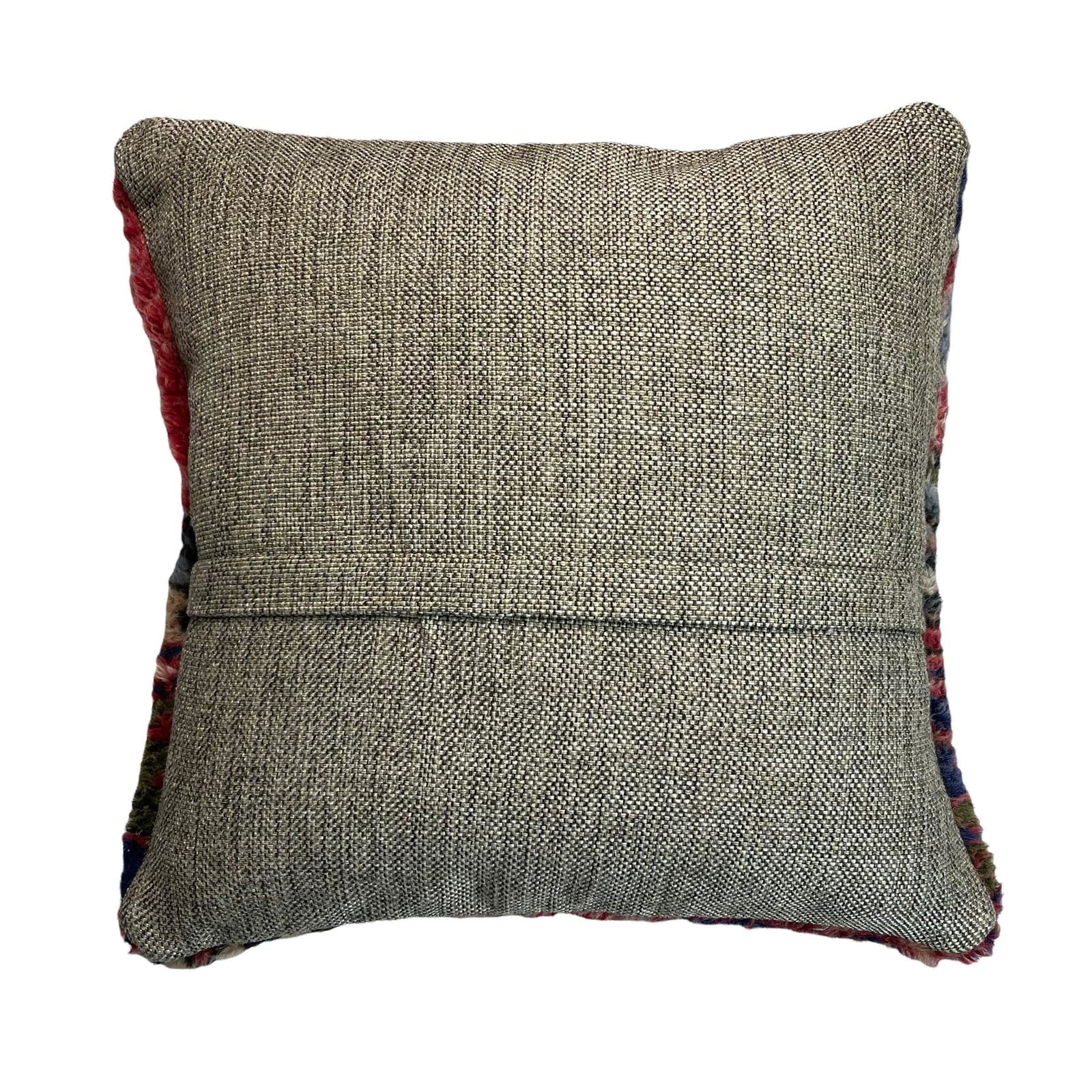 18'' X 18'' Vintage Hand Made Rug Cushion Cover, 45 X 45 Cm Decorative Rug Pillow Cover, Large Vintage Turkish Rug Cushion Cover photo furniture