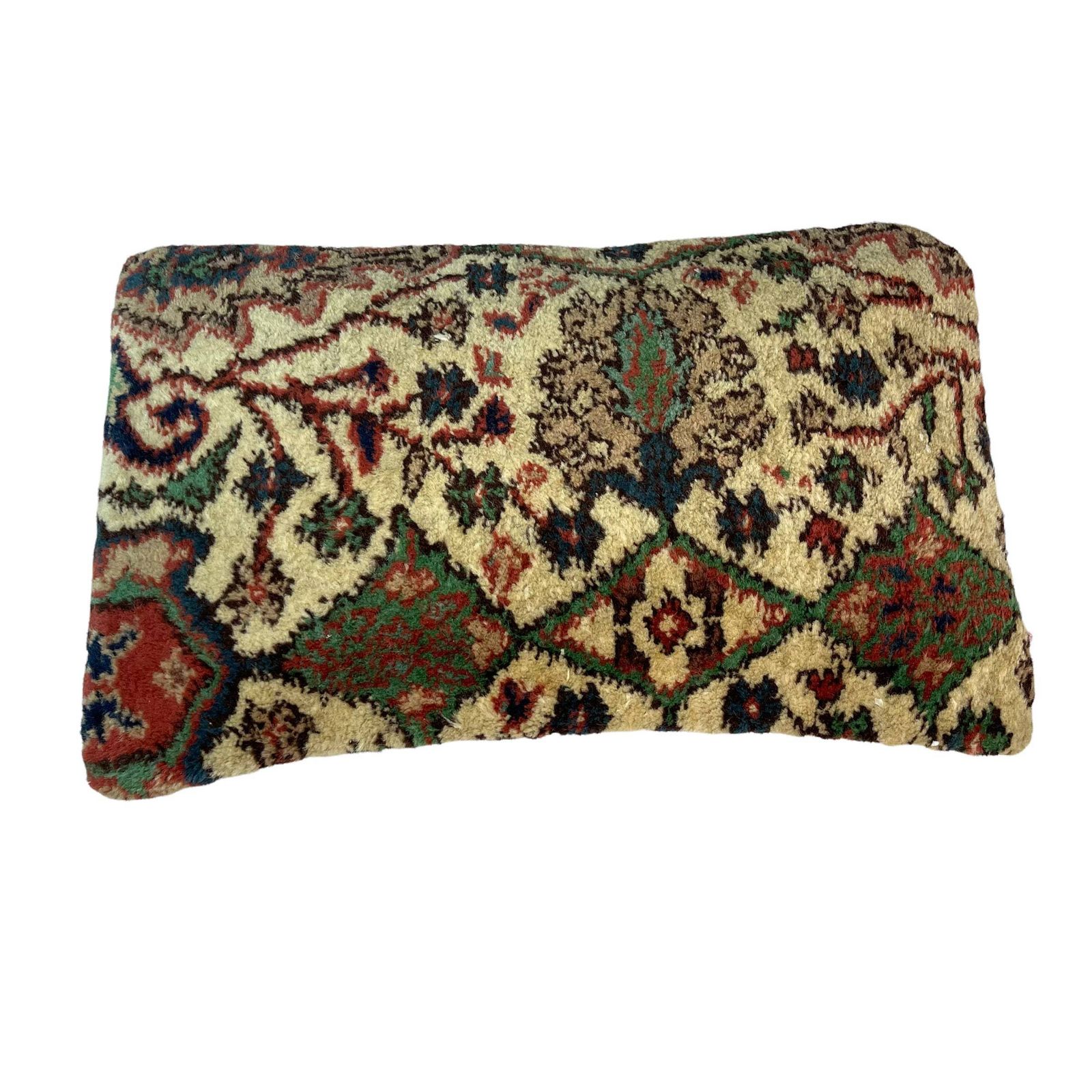 12'' X 20'' Vintage Hand Made Rug Cushion Cover, 30 X 50 Cm Decorative Rug Pillow Cover, Large Vintage Turkish Rug Cushion Cover photo Textiles