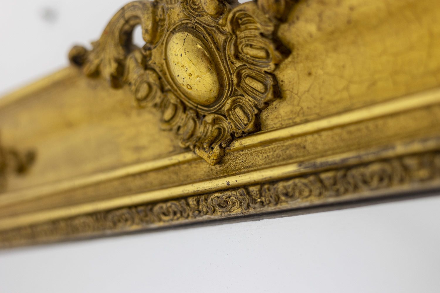 photo furniture Mirror Trumeau Regency Style In Gilded Wood, 19th Century