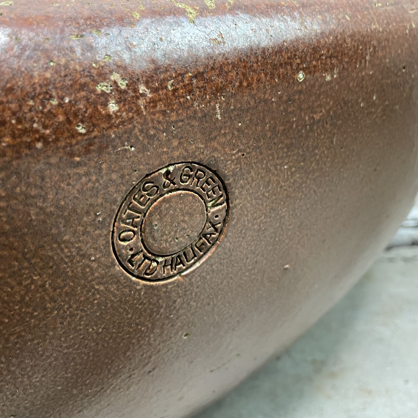 Pair Of Reclaimed Quarter Round Salt Glazed Corner Troughs photo vinterior