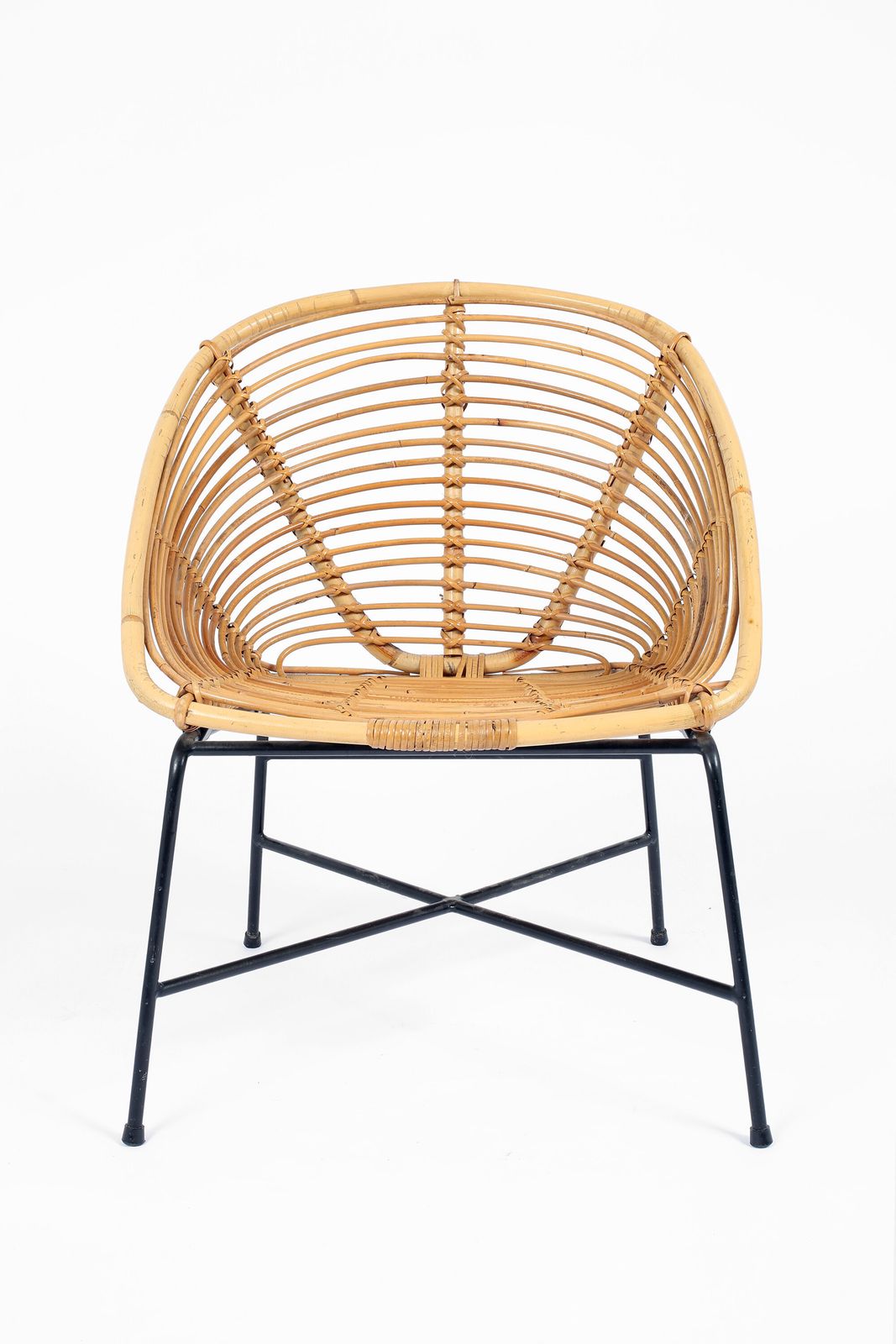 Midcentury Rattan Occasional Chair photo furniture