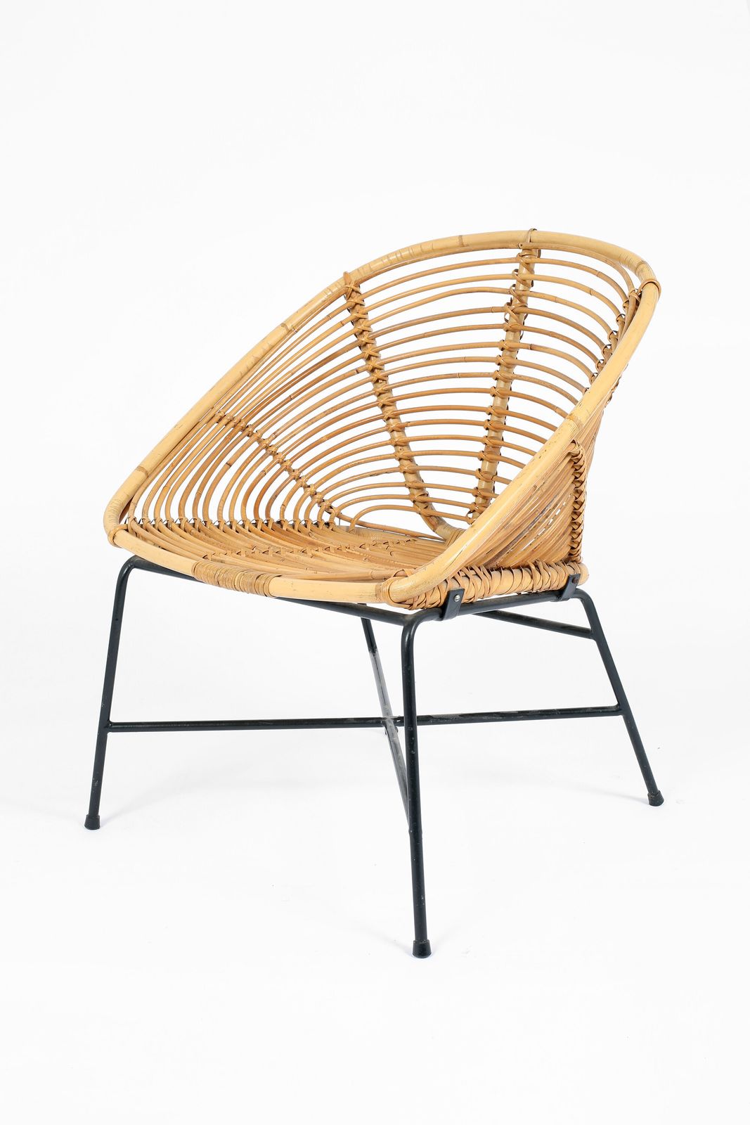 Midcentury Rattan Occasional Chair photo buy