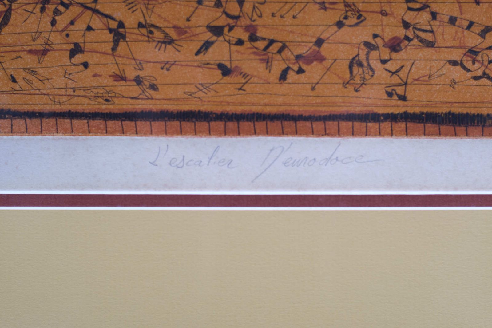 Georges Dussau, L' Escallier D'eurodace, 1975, Etching, Framed photo 1215.2