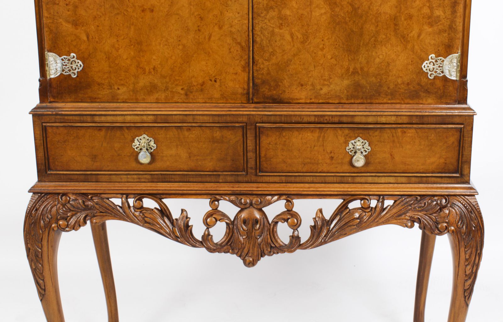 Vintage Burr Walnut Cocktail Cabinet Drinks Dry Bar Mid 20th C photo 2250.0
