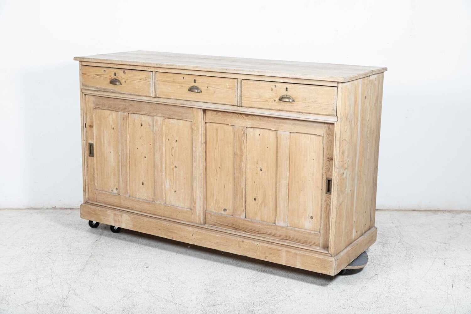 19thc English Pine Dresser Base photo Furniture