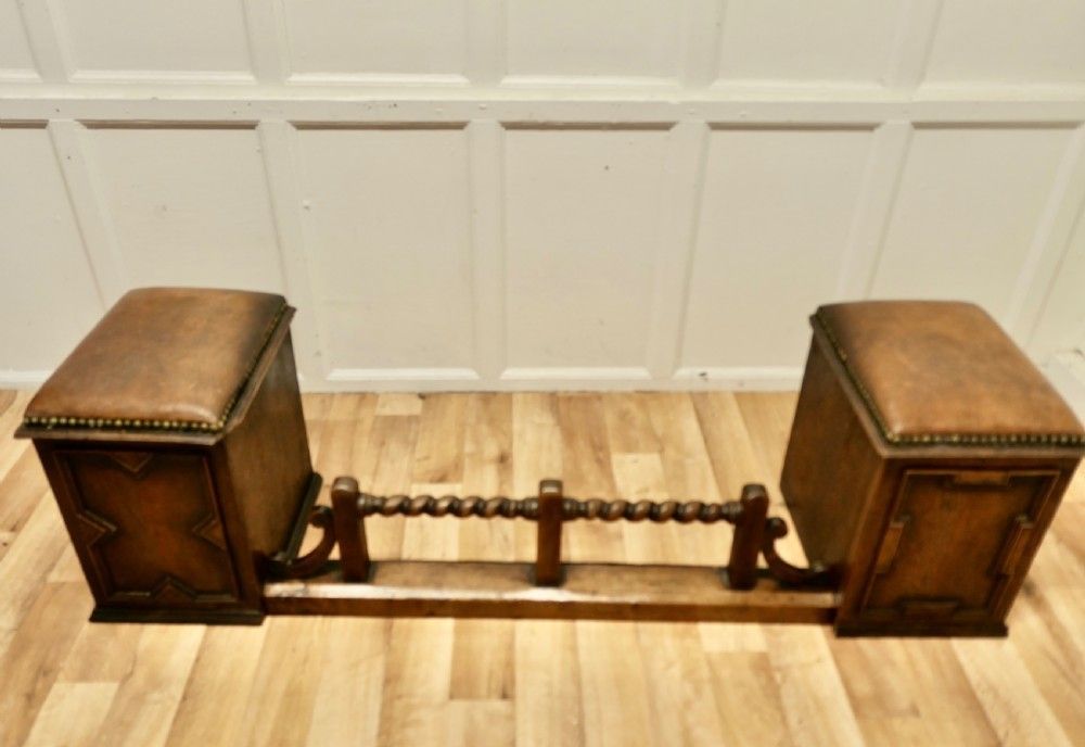 Adjustable Oak Barley Twist Country House Club Fender photo furniture