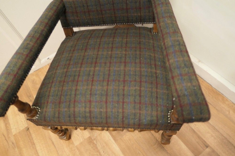 Arts And Crafts Golden Oak Library Chair, Throne Chair photo buy