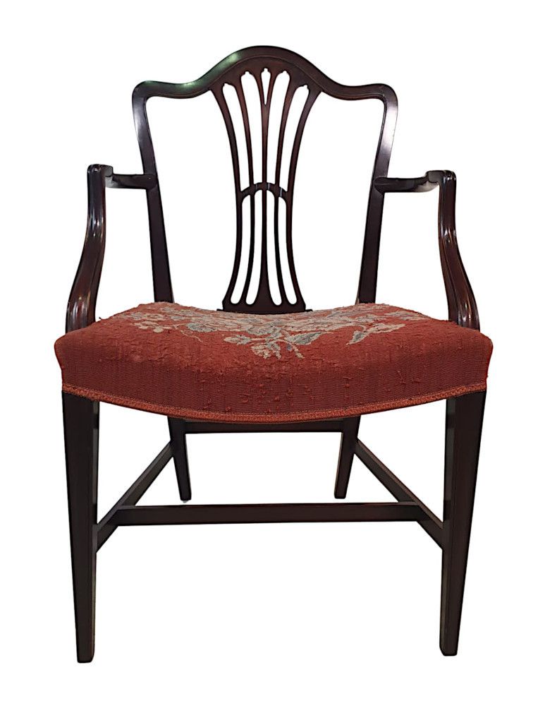 A Very Fine Set Of Ten Early 1900's Dining Chairs photo for sale