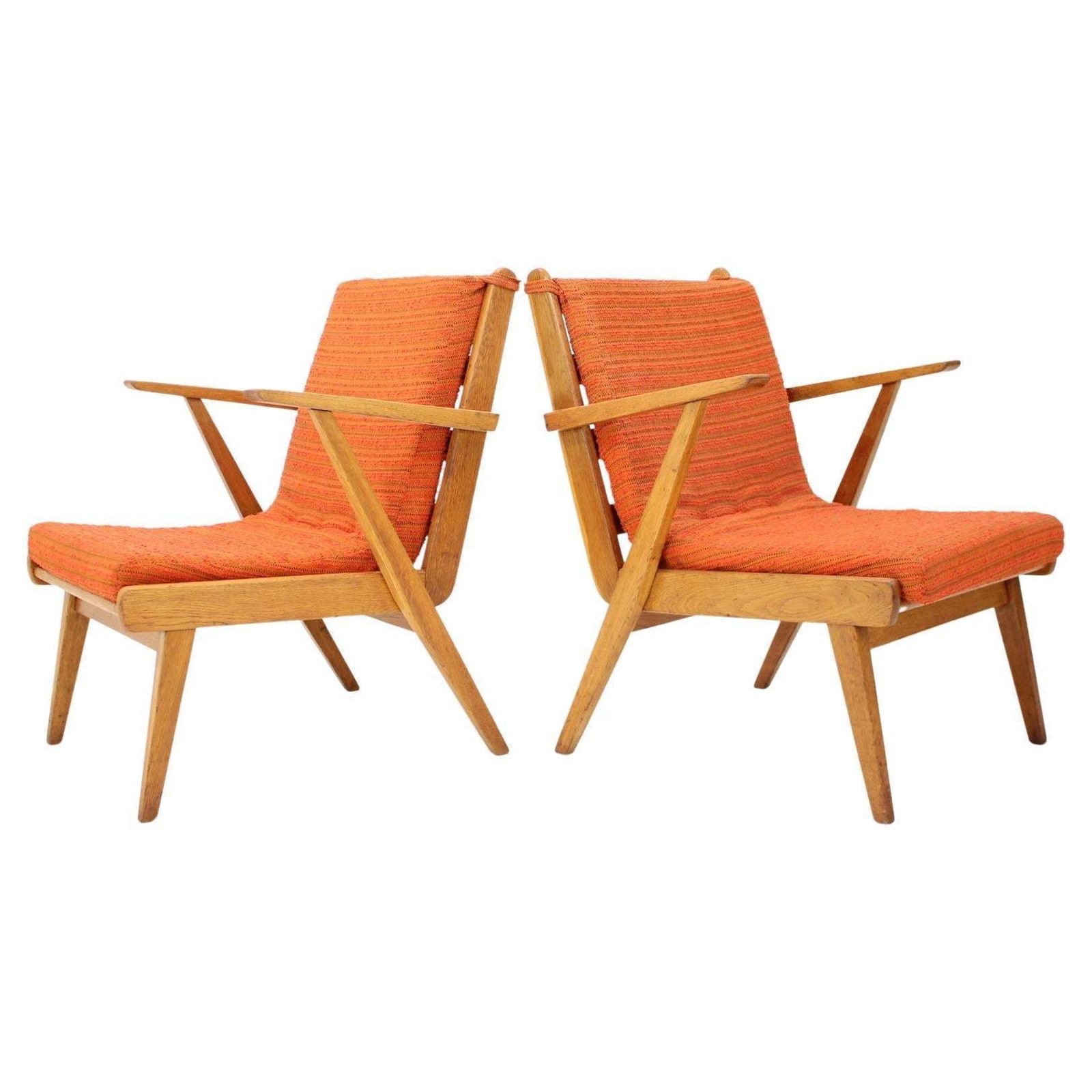 1960s Pair Of Armchairs  Czechoslovakia