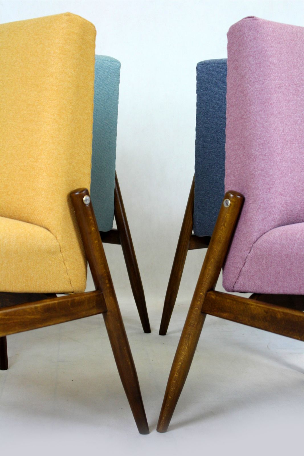 Restored Beech Chairs From Zamojskie Fabryki Mebli, 1960s, Set Of 4 photo buy