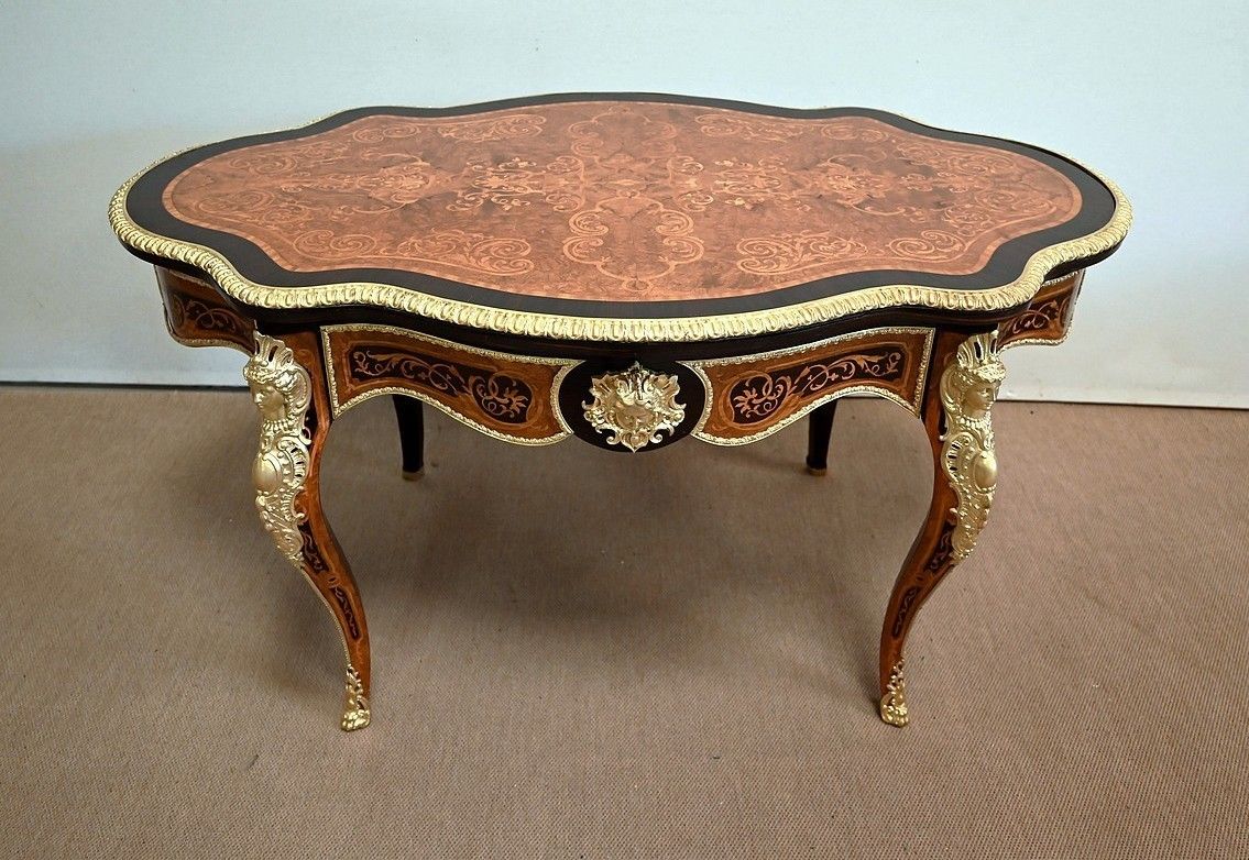 Rare Table In Precious Wood, Napoleon III Period – Mid 19th Century