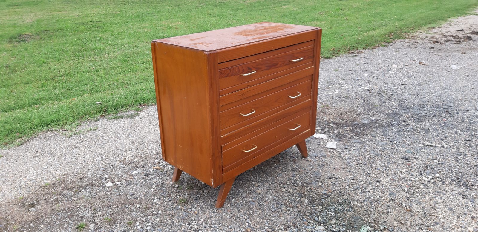 Vintage 1950s Wooden Chest Of Drawers photo vintage