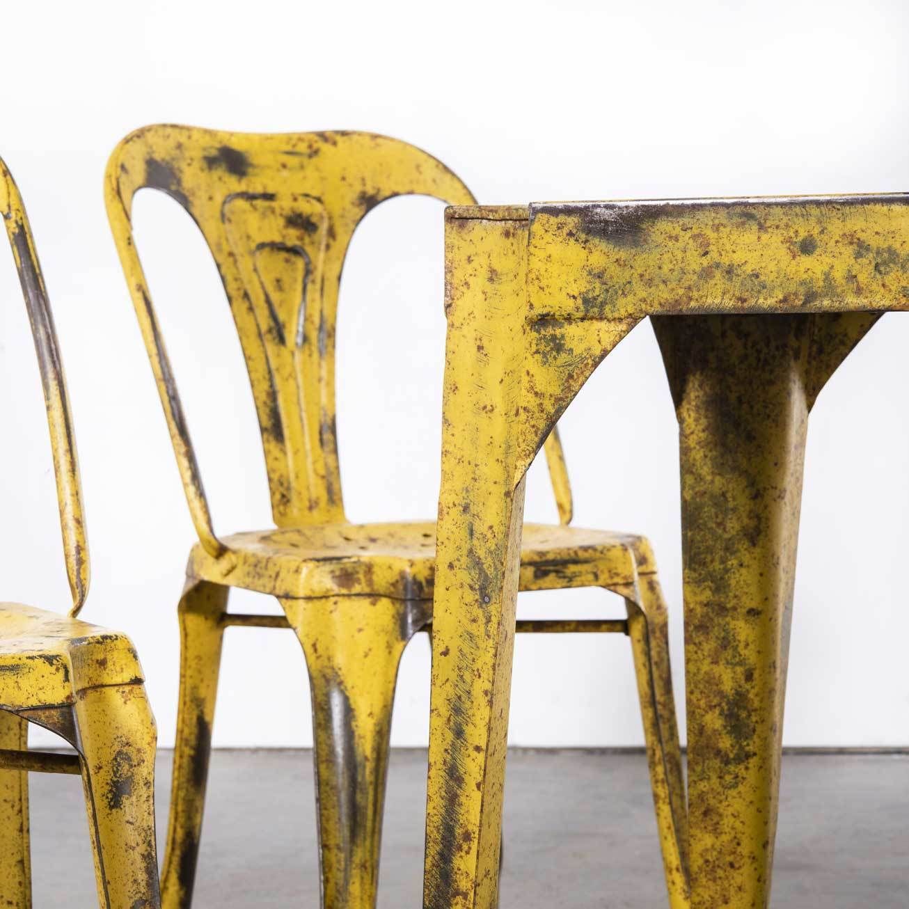 1950’s Original French Multipl’s Table And Chair Set – Yellow photo 2034.0