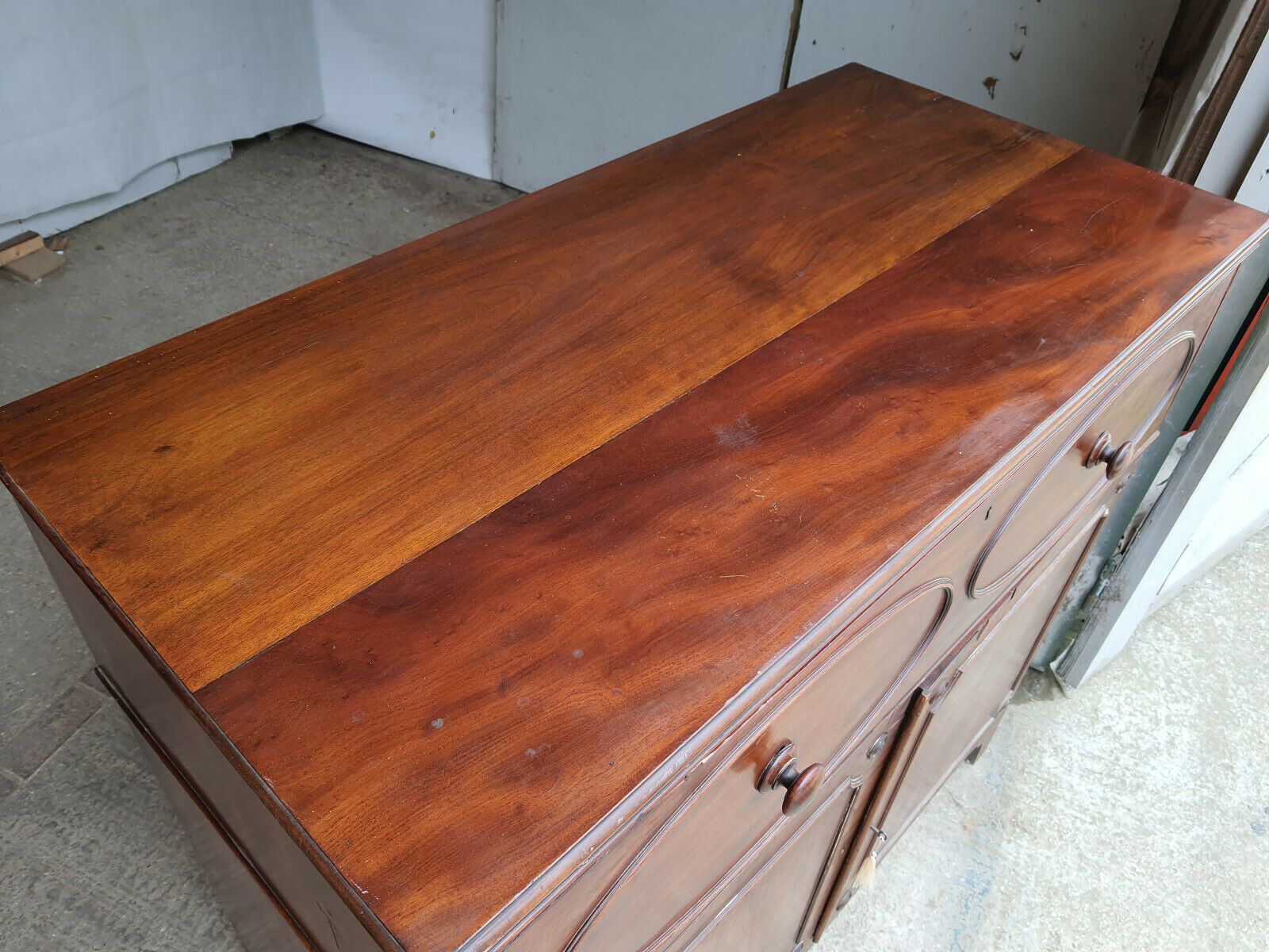 Victorian Antique Mahogany Secretaire Bureau Writing Desk Drawers Bracket Feet photo vinterior