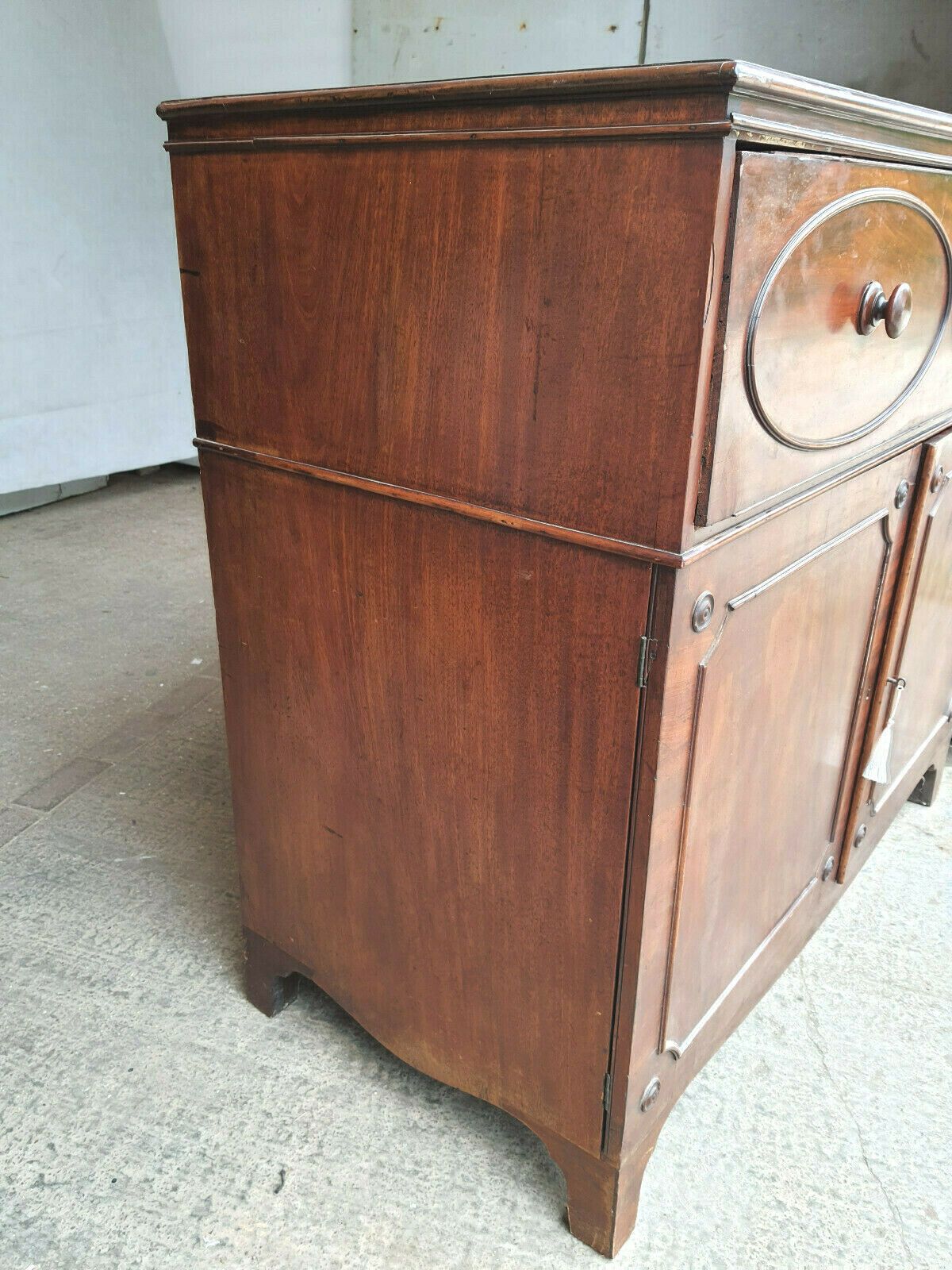 photo for sale Victorian Antique Mahogany Secretaire Bureau Writing Desk Drawers Bracket Feet