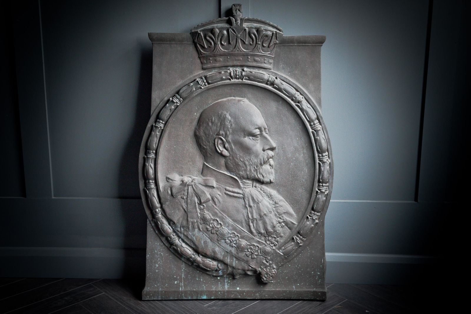 Bertie' Edward The 7th Bronze Sculpted Fountain Plaque photo Art