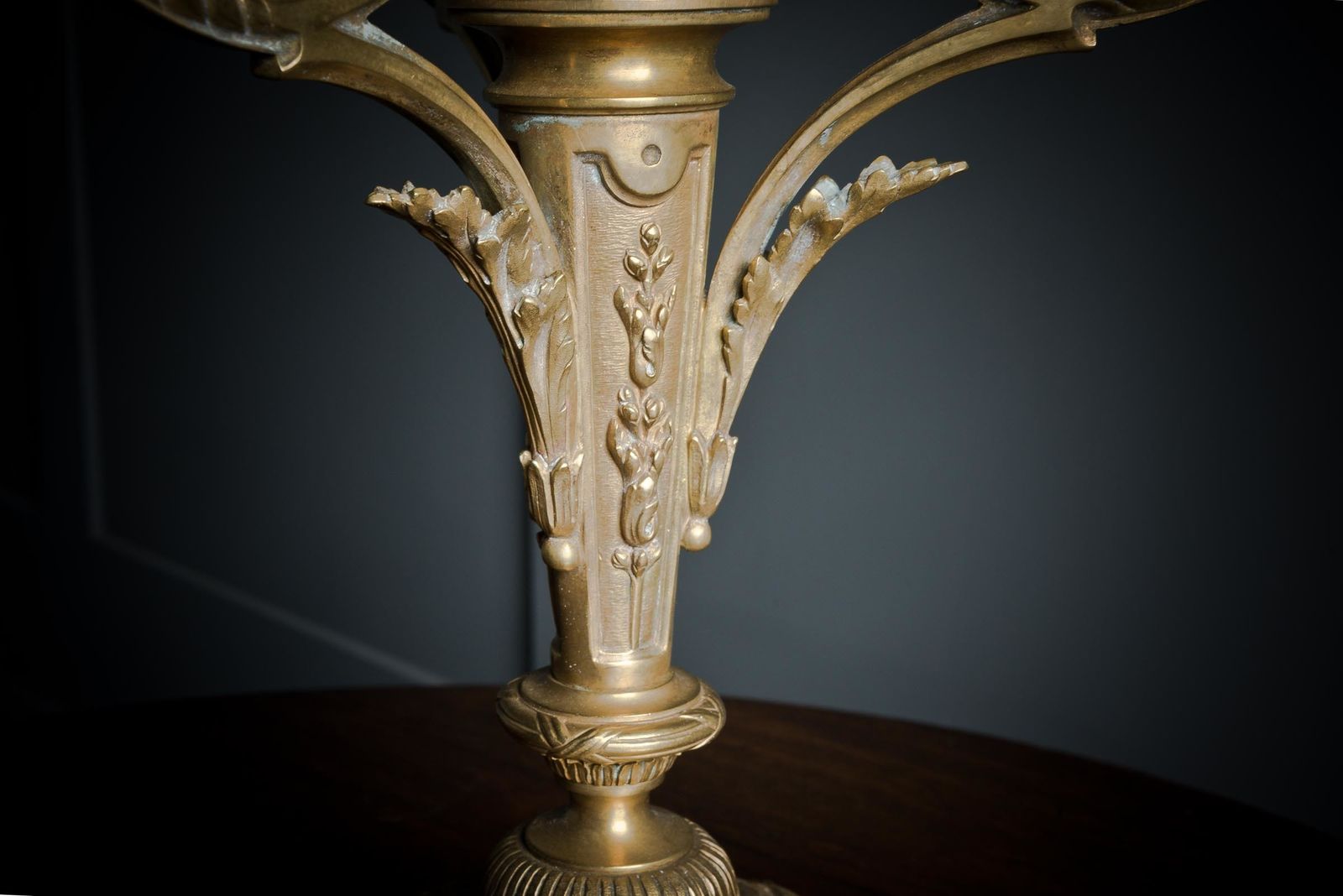 880.0 Pair Of Napoleon III French Brass Candle Sticks photo