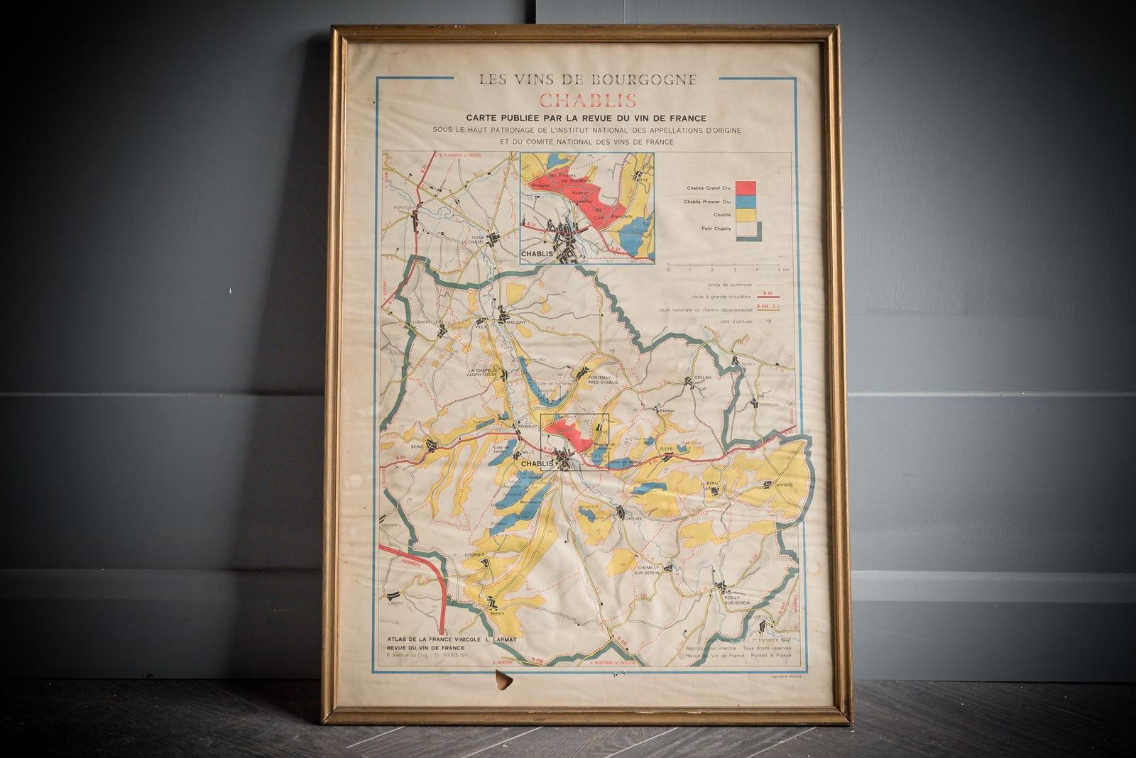 Large French Chablis Print Framed
