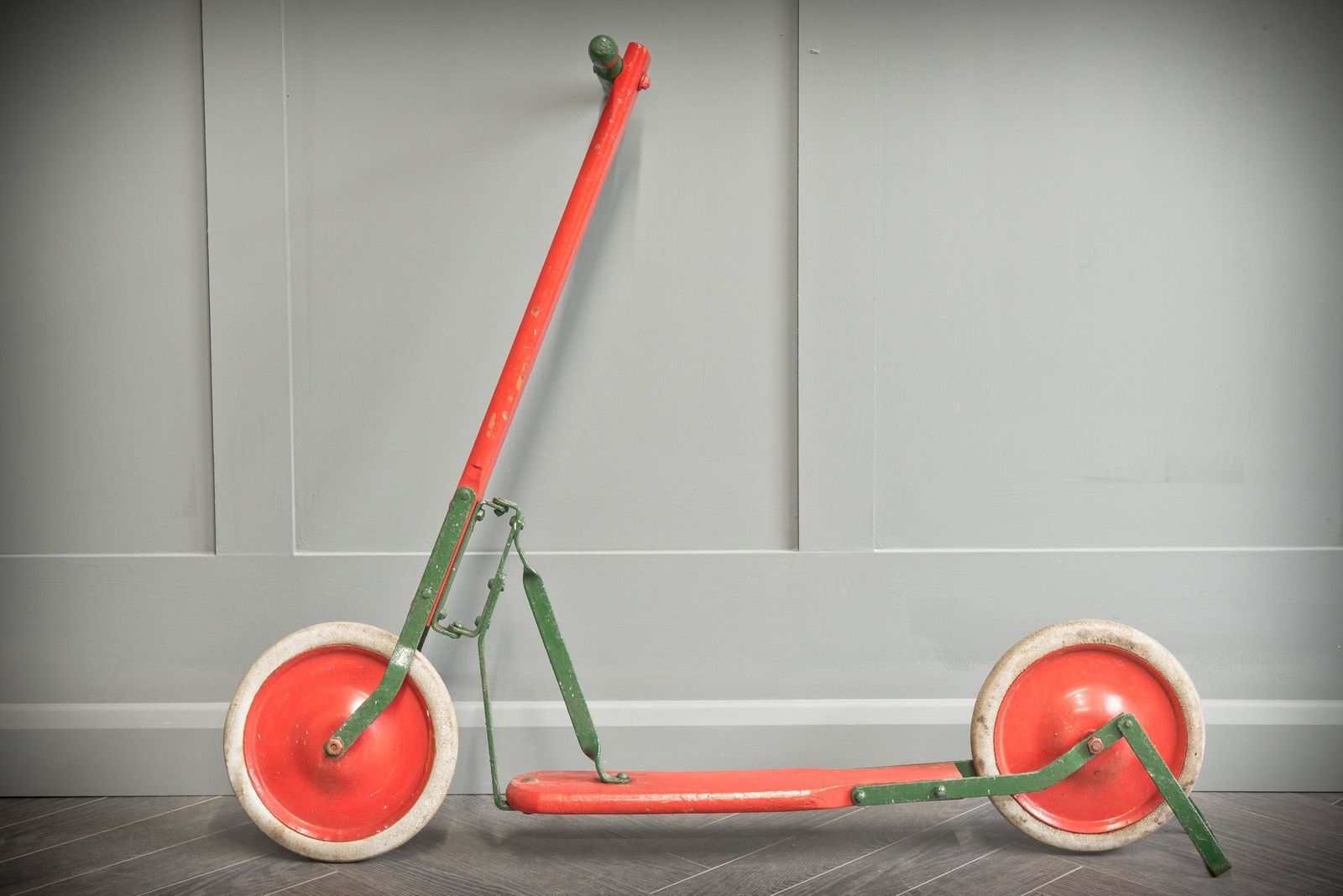 Child's Painted Wooden Scooter photo furniture