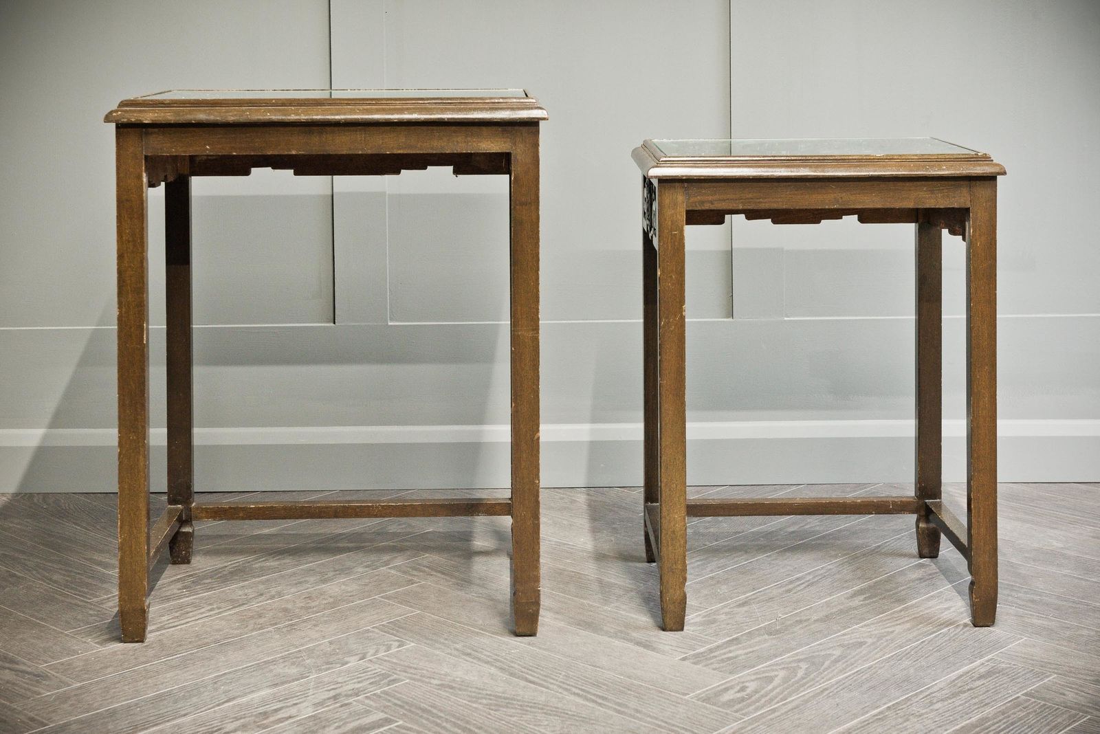 Furniture Chinese Carved Quadruple Nest Of Tables photo