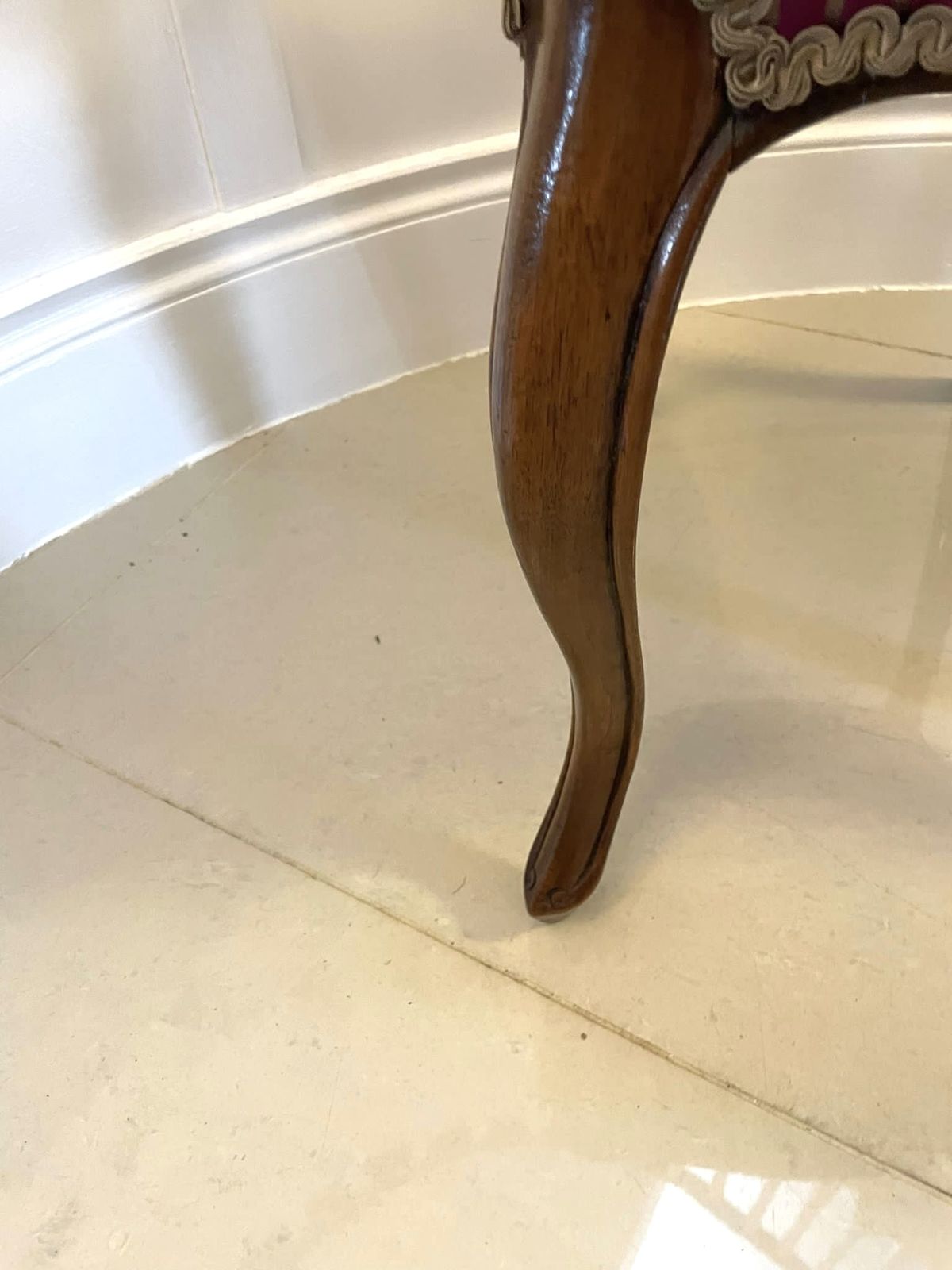 Pair Of Antique Quality Carved Walnut Side Chairs photo buy