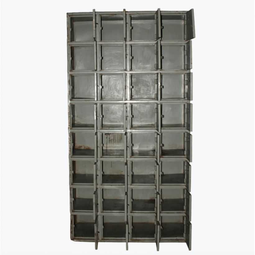 School Locker, 1950s, Antique photo Furniture