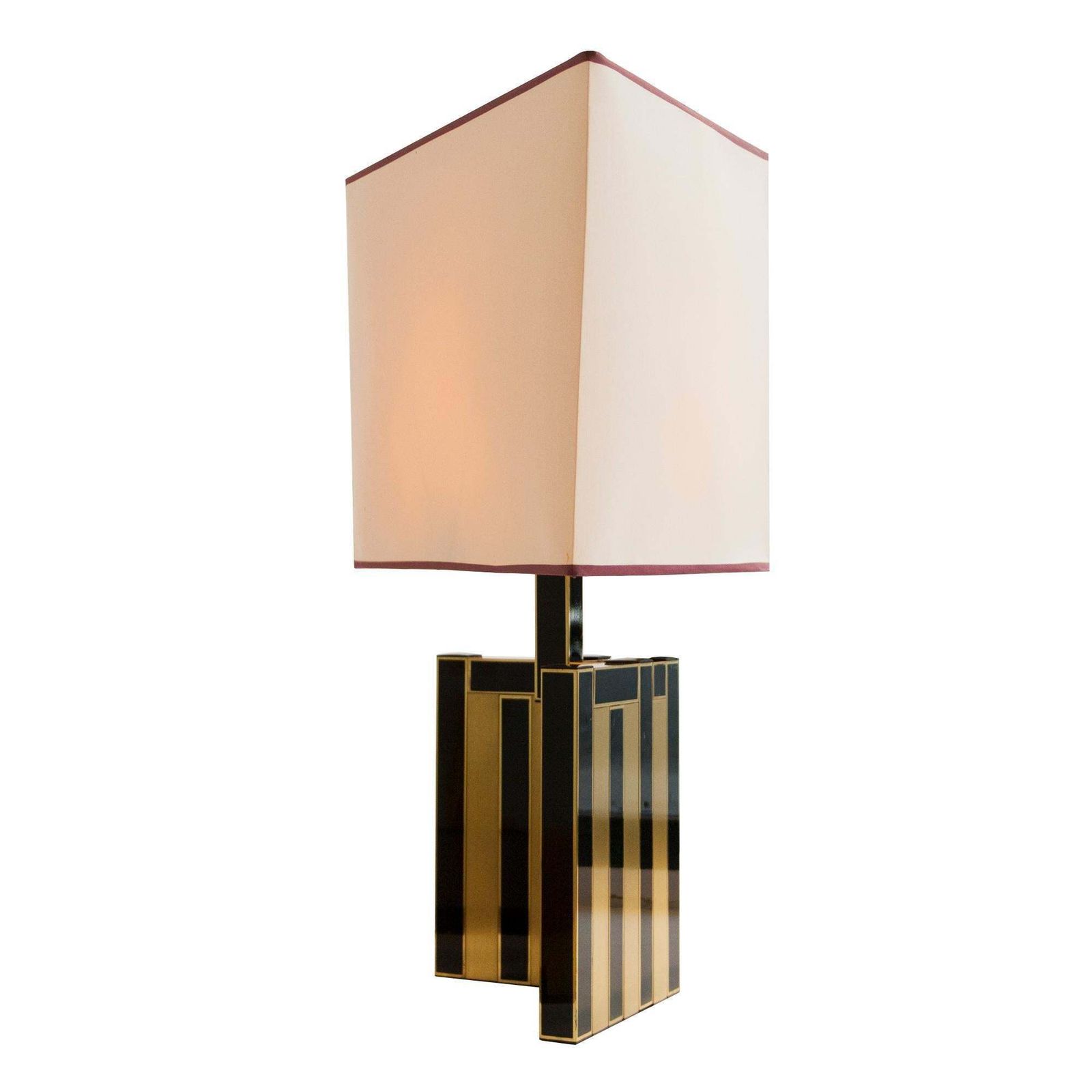 Willy Rizzo's Black And Brass Table Lamp Edited By Luma, Italy, 1970 photo buy