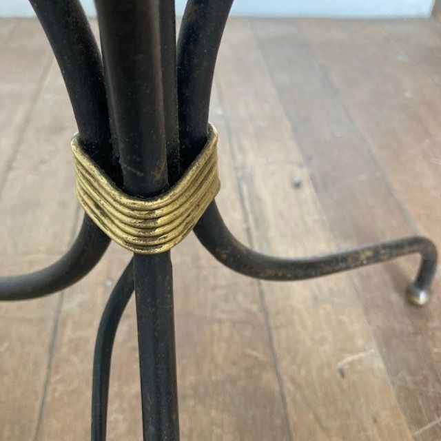 Mid Century Black And Brass Twist Floor Lamp photo 720.0