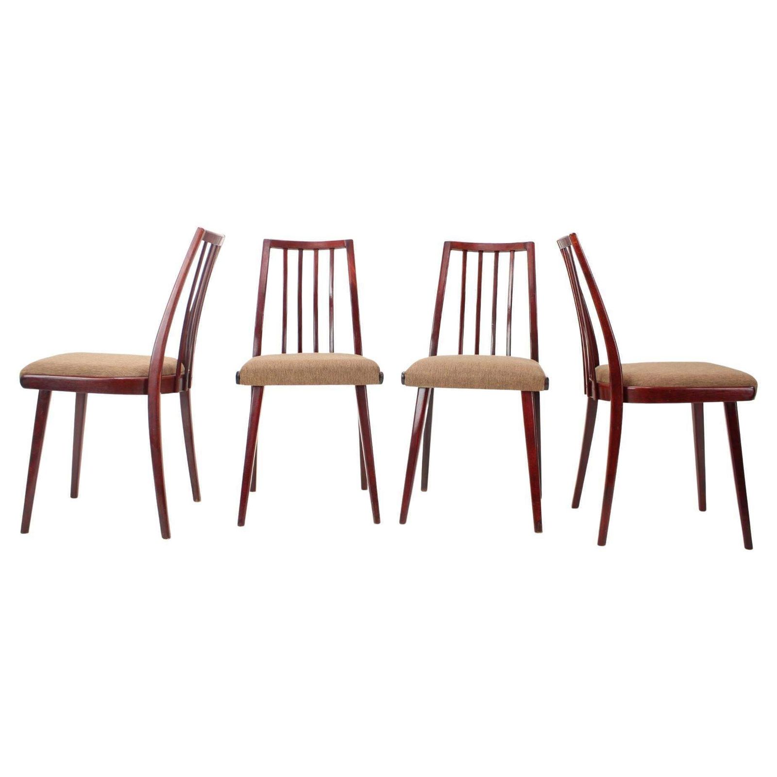 1970s Set Of Four Dining Chairs By Jitona, Czechoslovakia