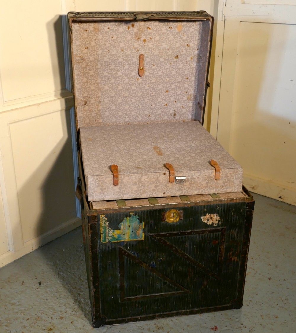 19th Century Travel Trunk By Innovation photo vintage