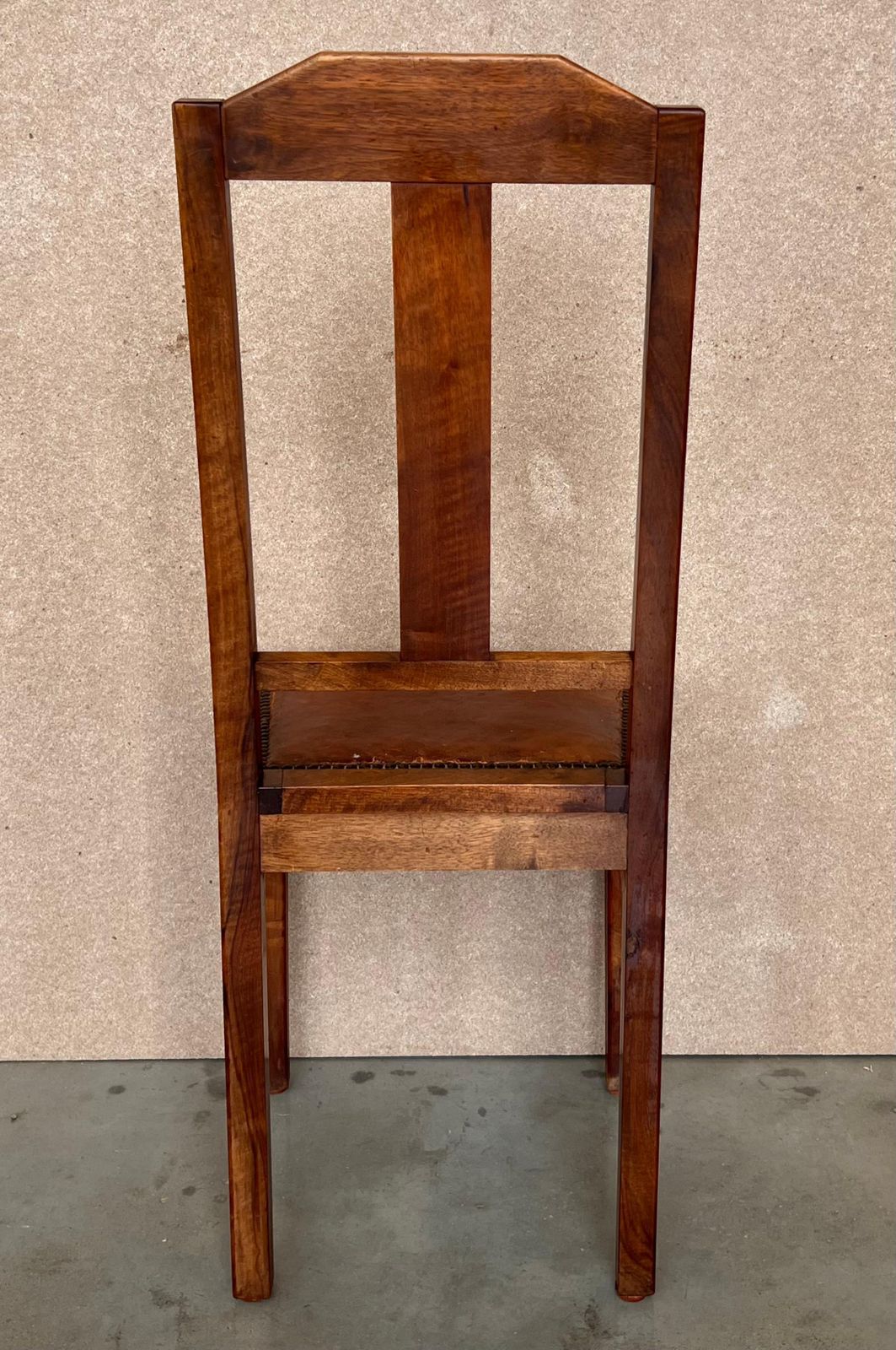 Ensemble de six chaises de salle à manger modernistes Art déco en chêne, dans le style de Charles Dudouyt, années 1930-1940 photo vinterior