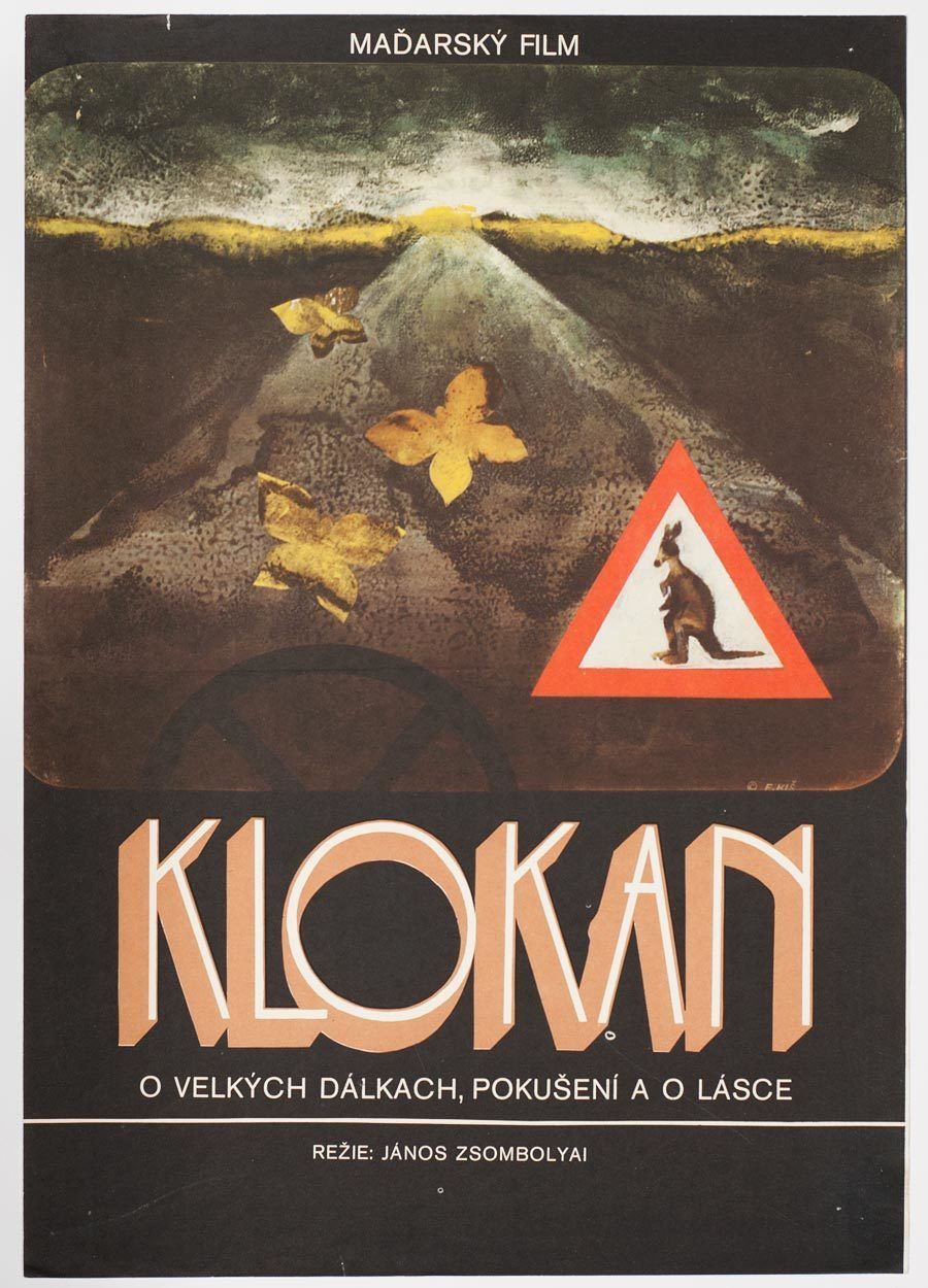 Original Film Poster, Kangaroo, Fedor Kiš, 1976, Genuine Czech Vintage Print