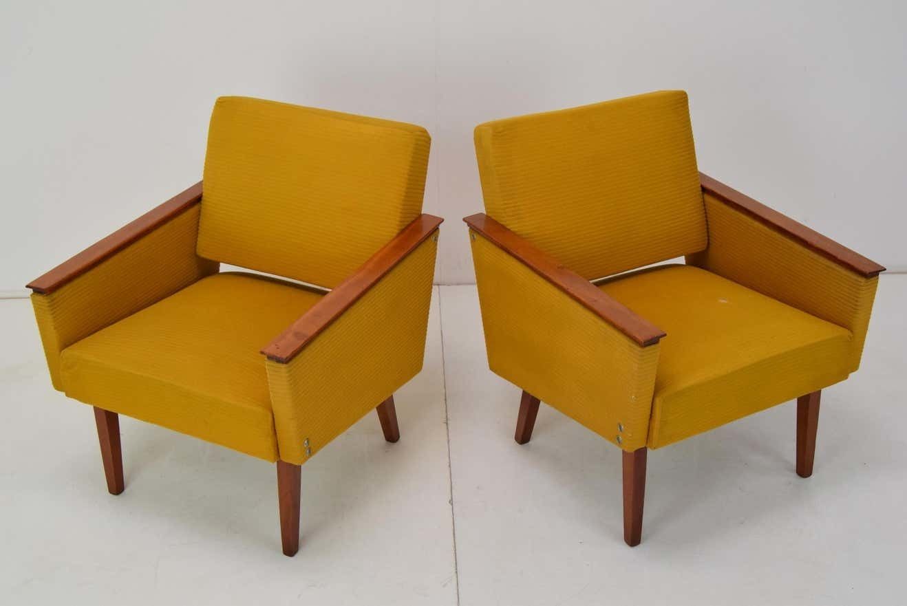 photo vinterior Set Of Two Armchairs Czechoslovakia,1960's