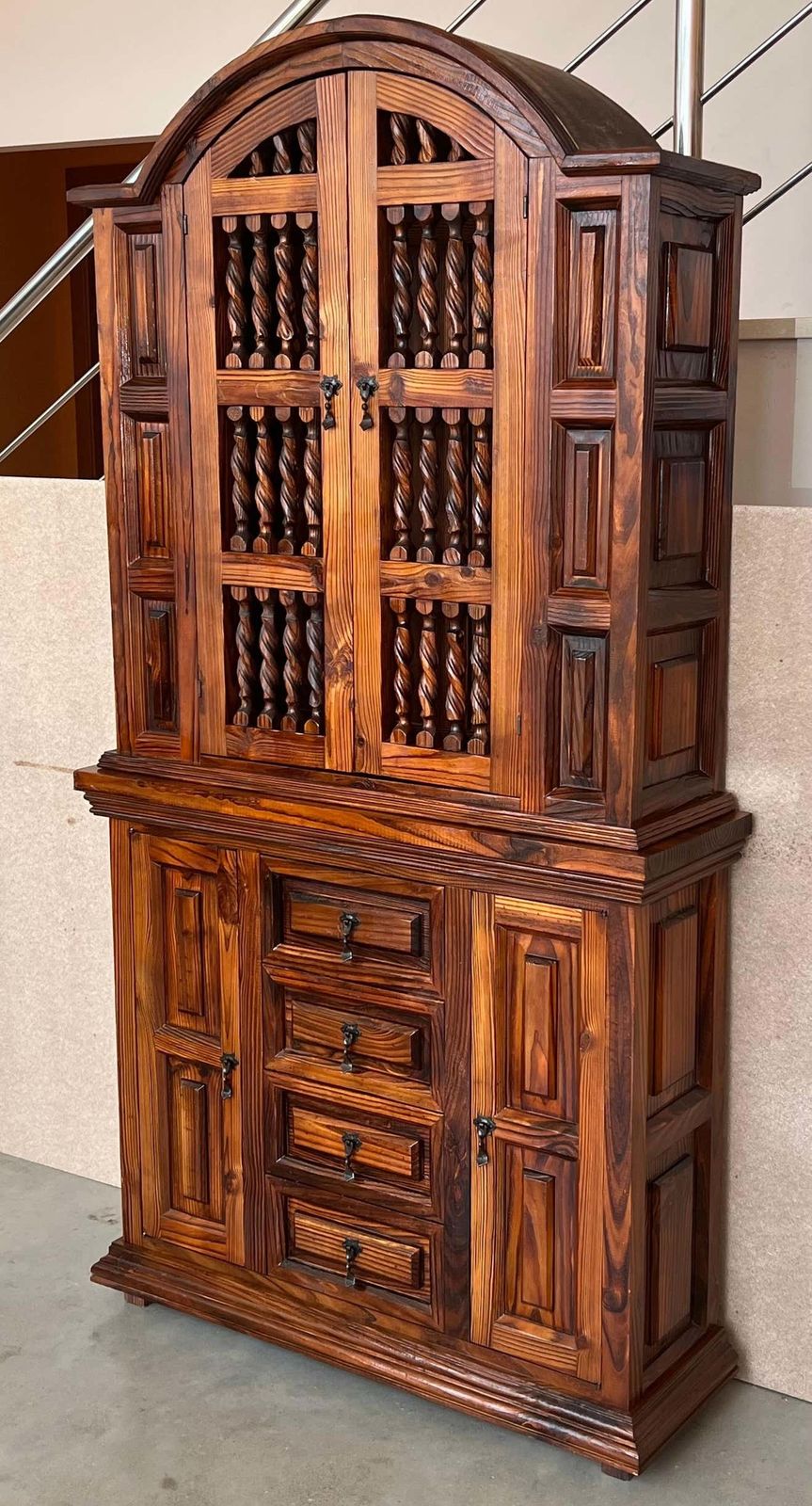 20th Century Cupboard Or Cabinet Pine Spain, Restored