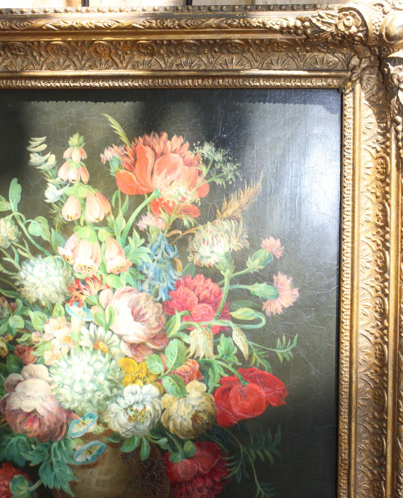 Antique 19th Century  British Floral Still Life Of Wild Flowers photo Art
