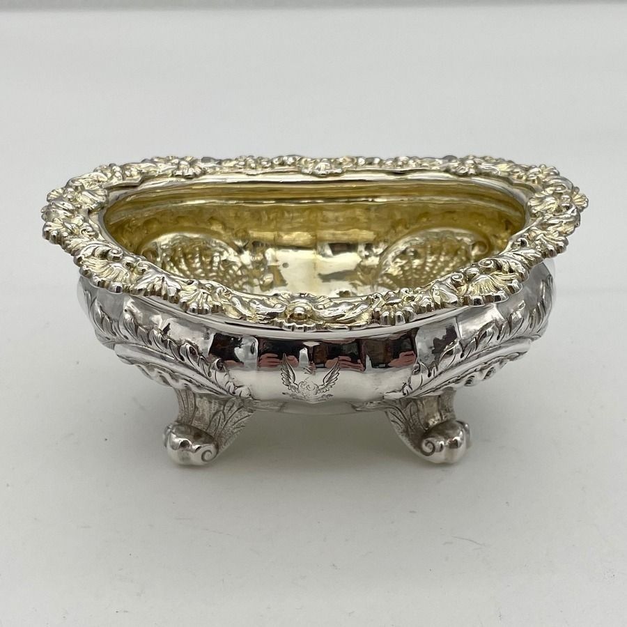 photo furniture Early 19th Century Antique George IV Silver Set Four Salts London 1823 Joseph Angell