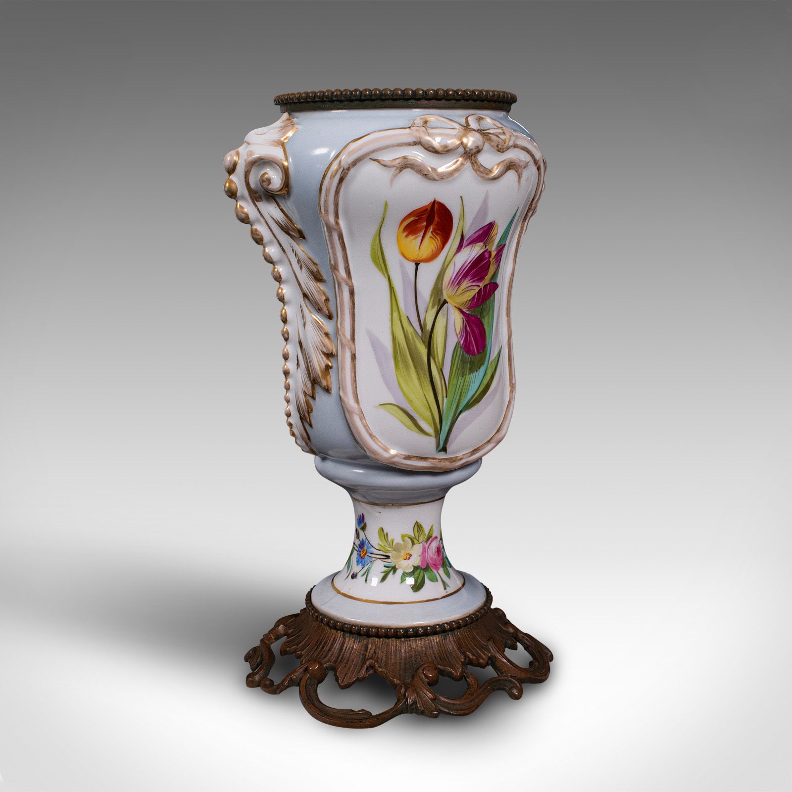Antique Mantlepiece Vase, French, Ceramic, Planter, Jardiniere, 1900