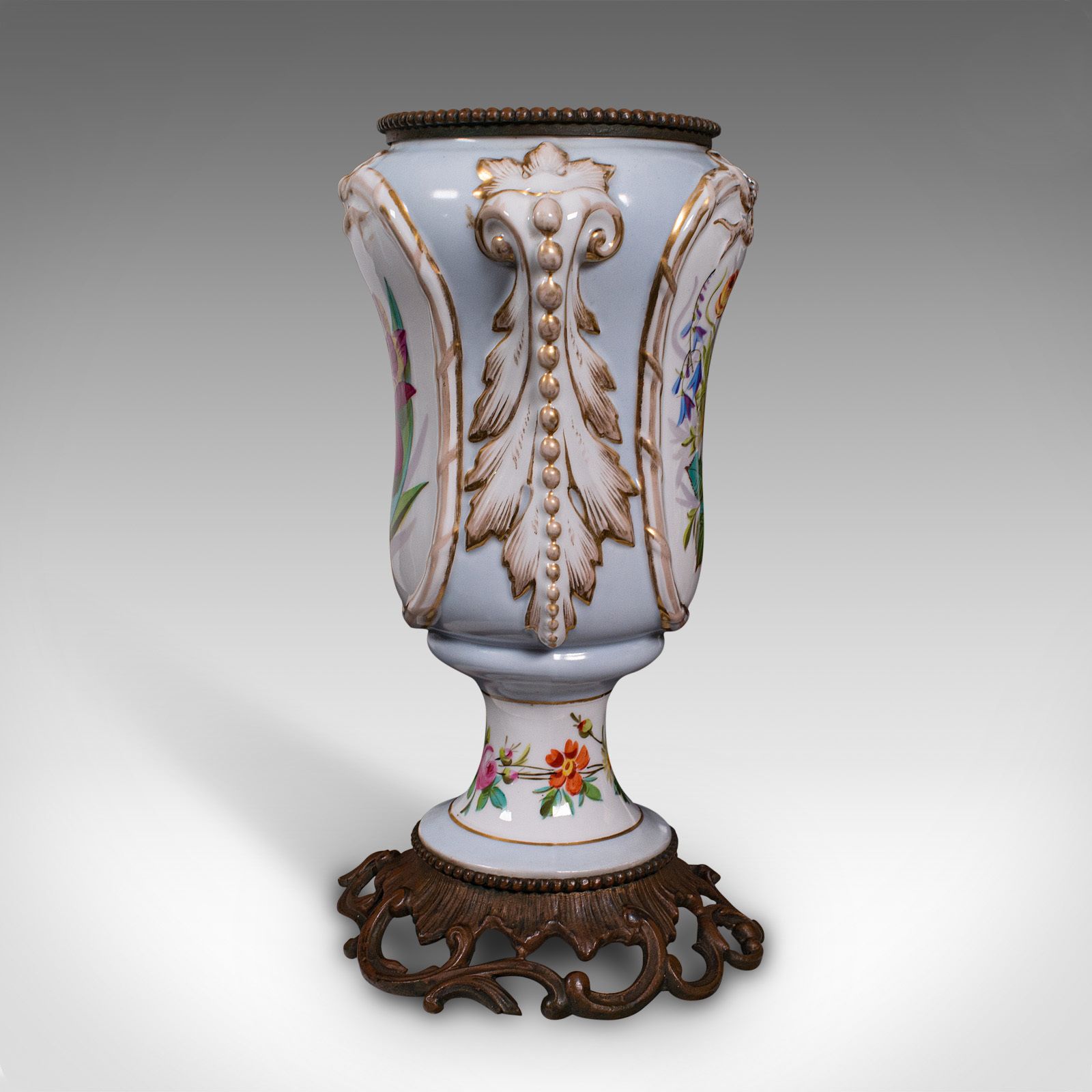 Antique Mantlepiece Vase, French, Ceramic, Planter, Jardiniere, 1900 photo for sale