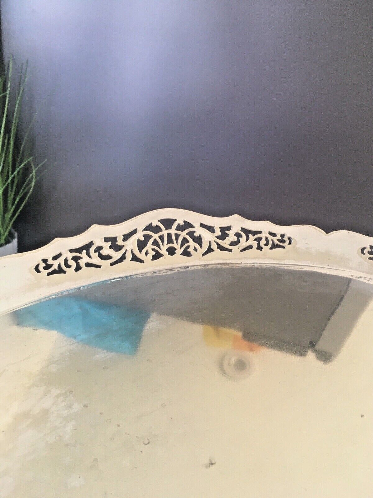 Antique Art Nouveau Cooper Bros Epns Galleried Butlers Bar Drinks Serving Tray photo vinterior