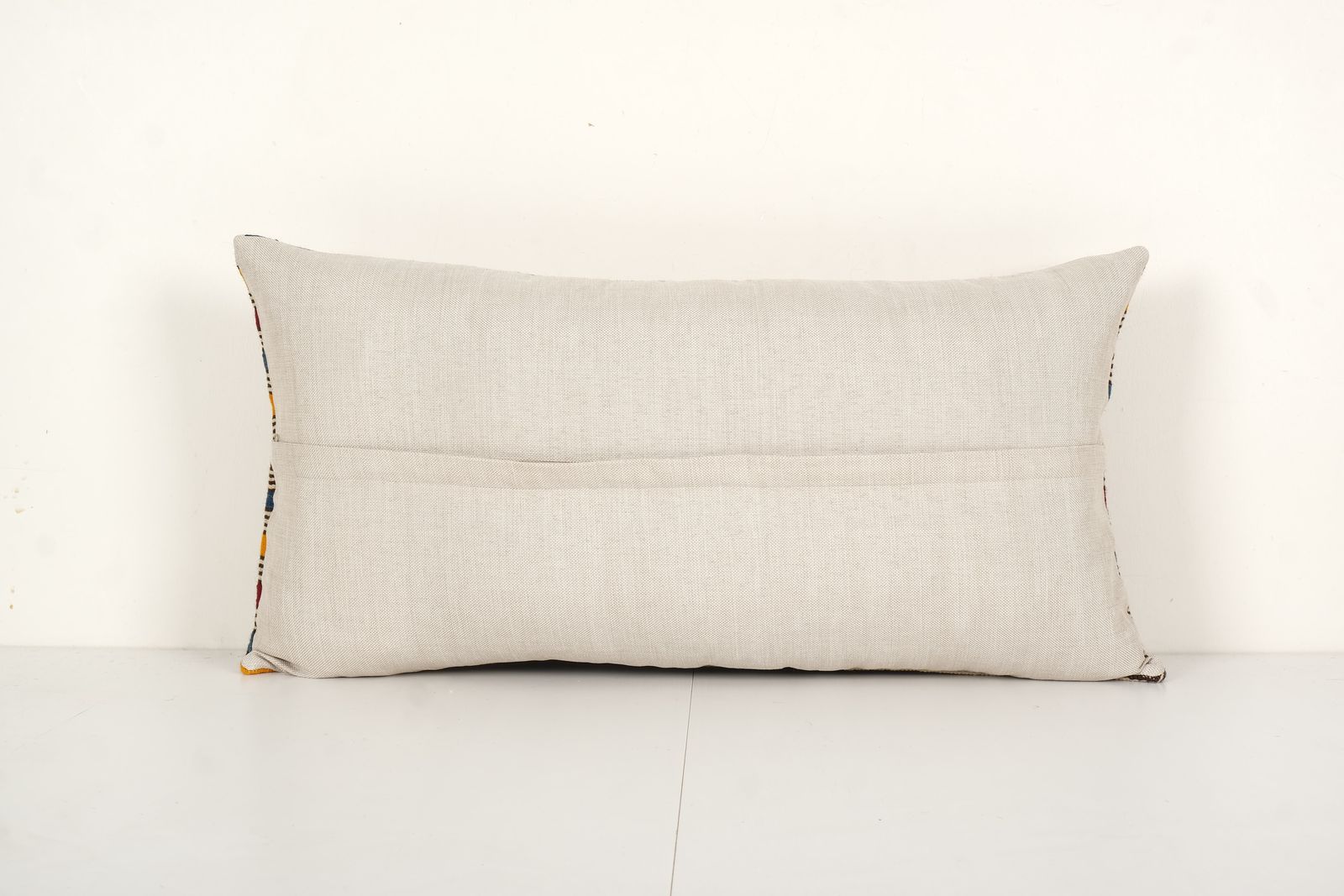 Queen  Woven Bedding Kilim Pillow Cover, Oversize Striped Turkish Lumbar Cushion With Anatolian Design, Rustic Farmhouse 16" X 30" photo Textiles