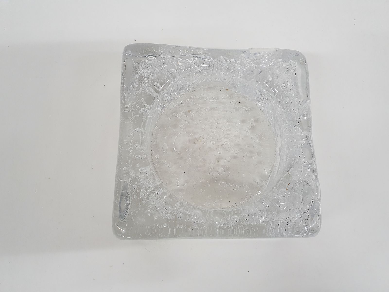 Murano Style Glass Ashtray Or Bowl, Italy 1980's photo for sale