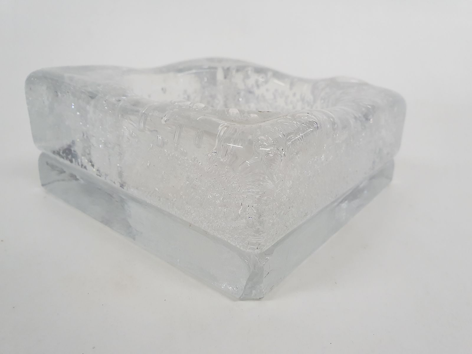 Murano Style Glass Ashtray Or Bowl, Italy 1980's photo Home Decor