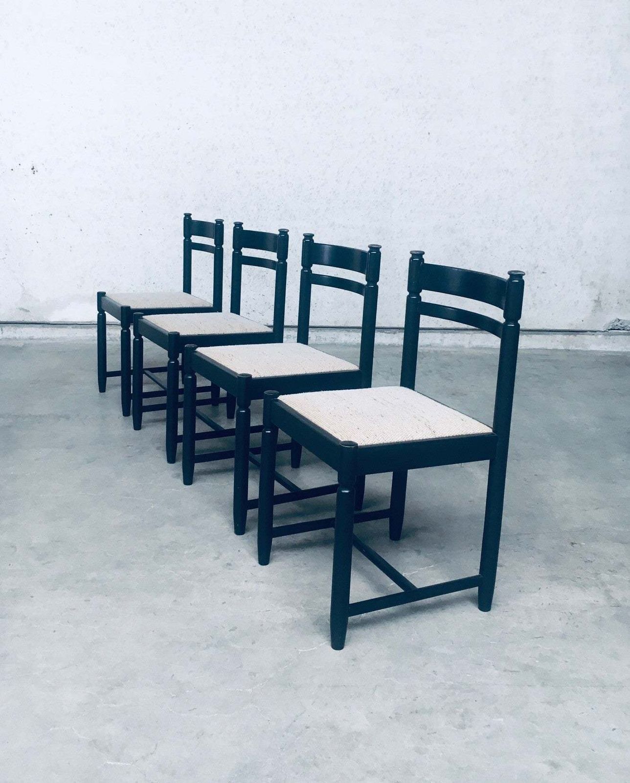 Set Eetstoelen – Italiaans Design, Ca. Jaren 1960, Mid Century Modern photo vintage